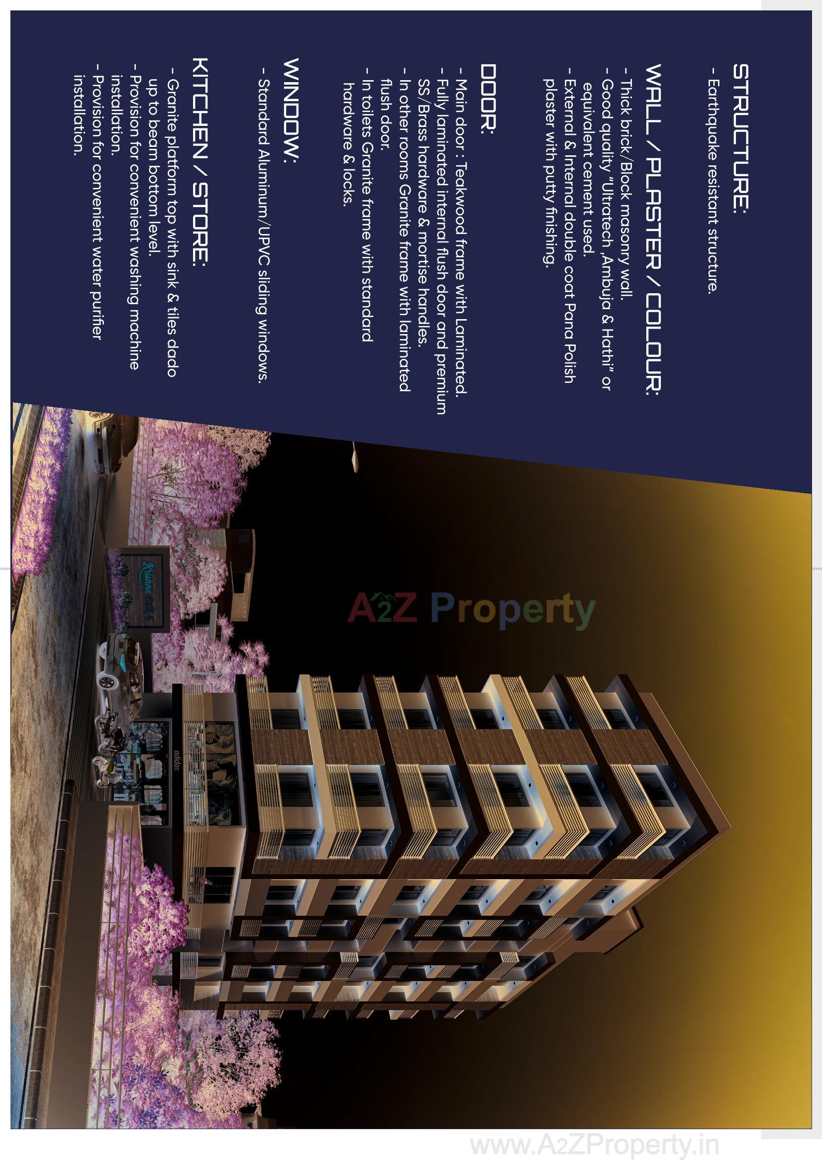 3D Elevation of real estate project Krishna Bansari located at Bhavnagar, Bhavnagar, Gujarat