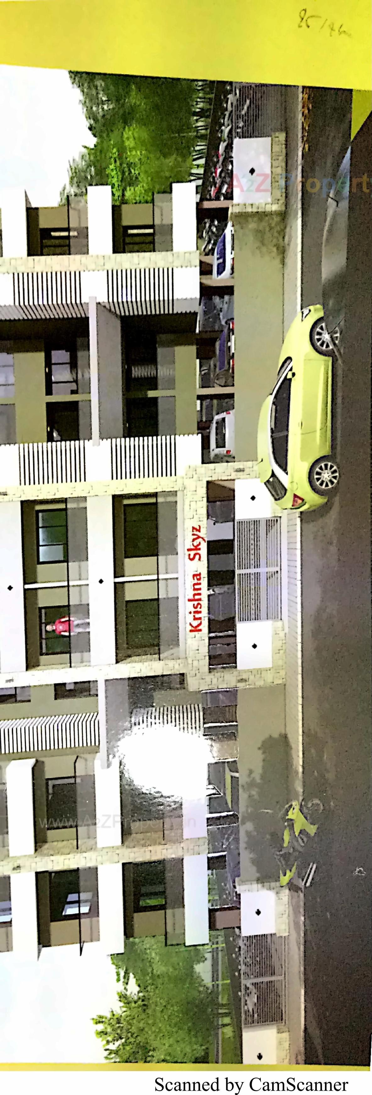 3D Elevation of real estate project Krishna Skyz located at Vadva, Bhavnagar, Gujarat