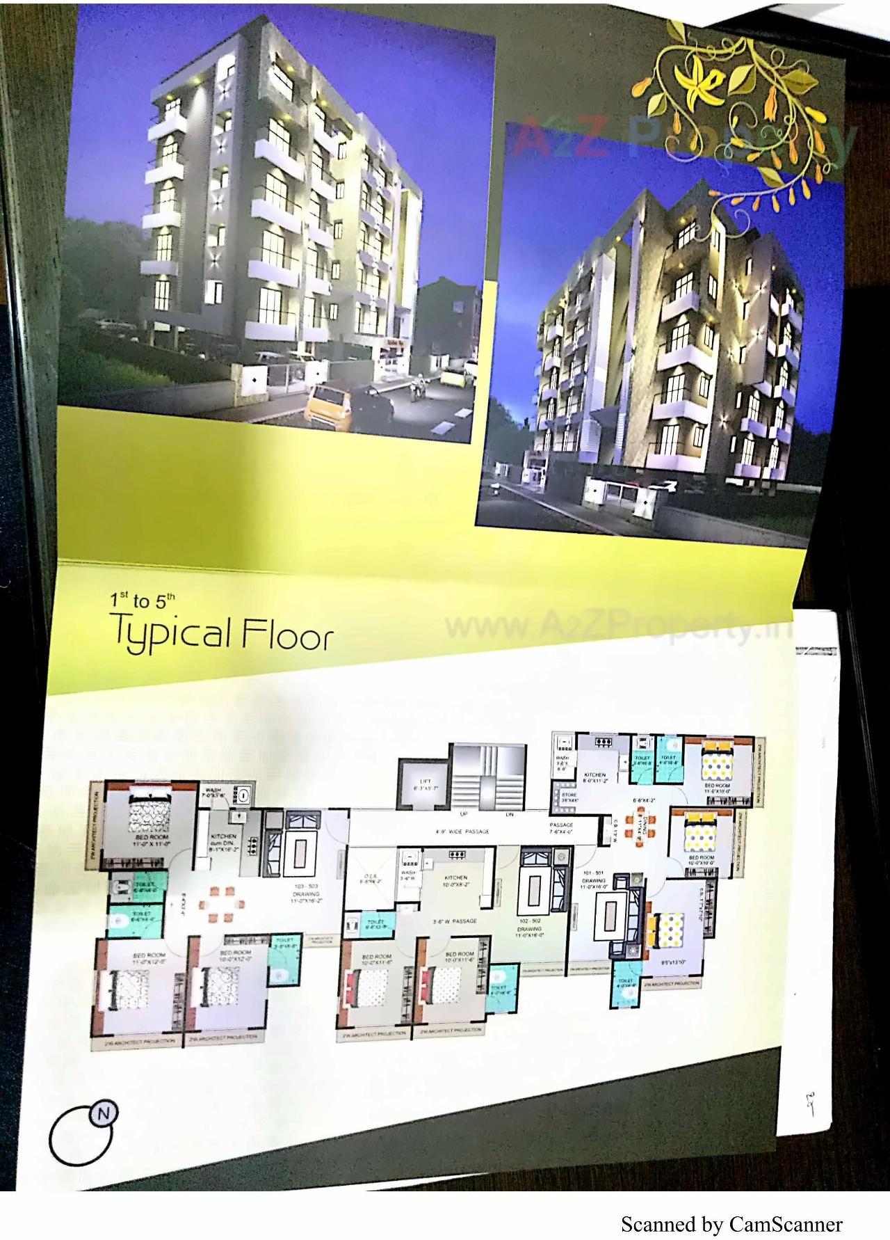 Layout of real estate project Krishna Skyz located at Vadva, Bhavnagar, Gujarat