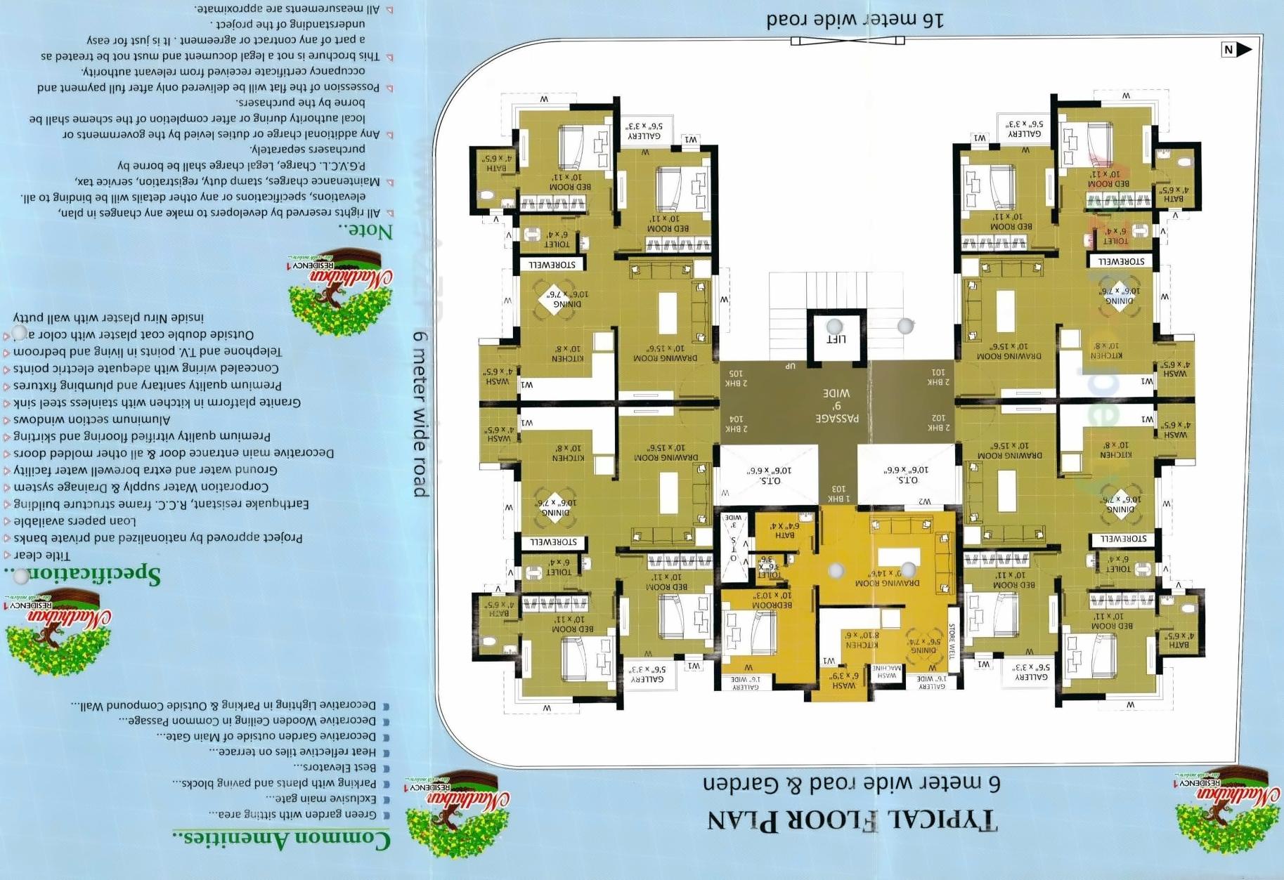 Layout of real estate project Madhuban Residency located at Chitra, Bhavnagar, Gujarat