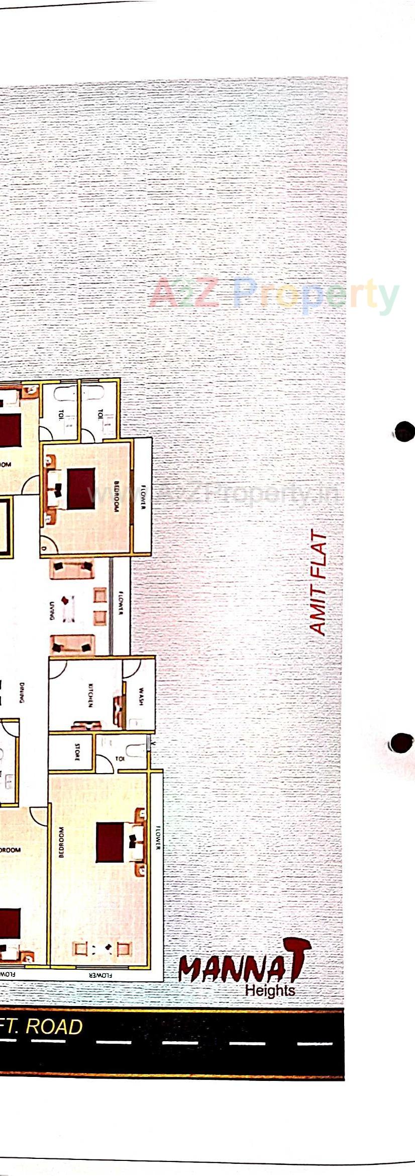 Layout of real estate project Mannat Heights located at Bhavnagar, Bhavnagar, Gujarat