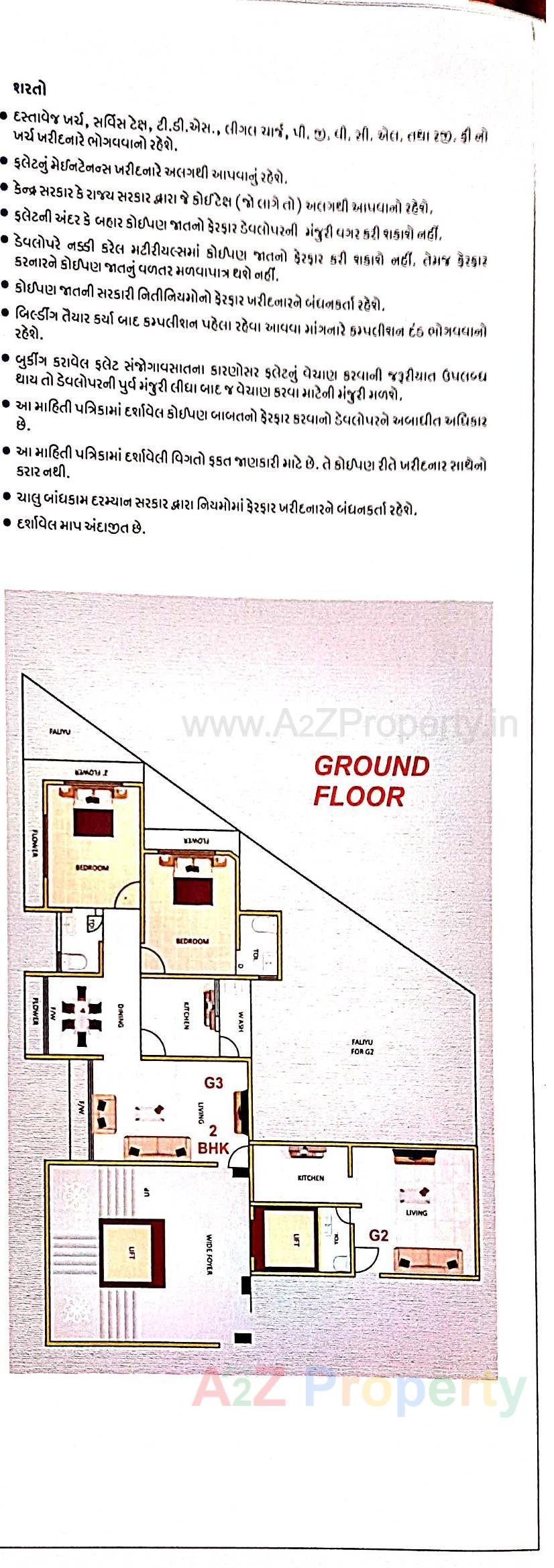 Layout of real estate project Mannat Heights located at Bhavnagar, Bhavnagar, Gujarat