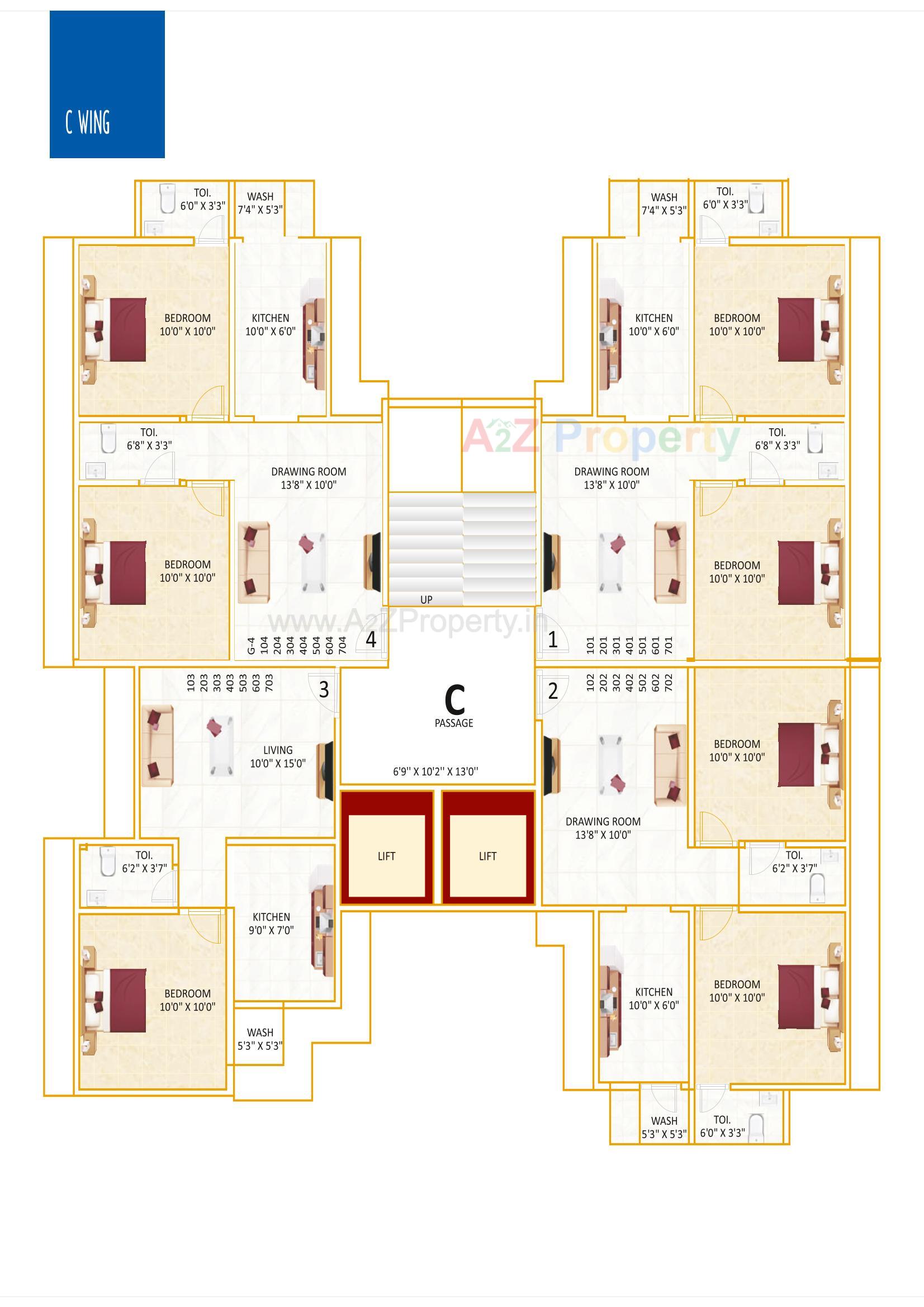 Layout of real estate project Mannat Tower located at Bhavnagar, Bhavnagar, Gujarat