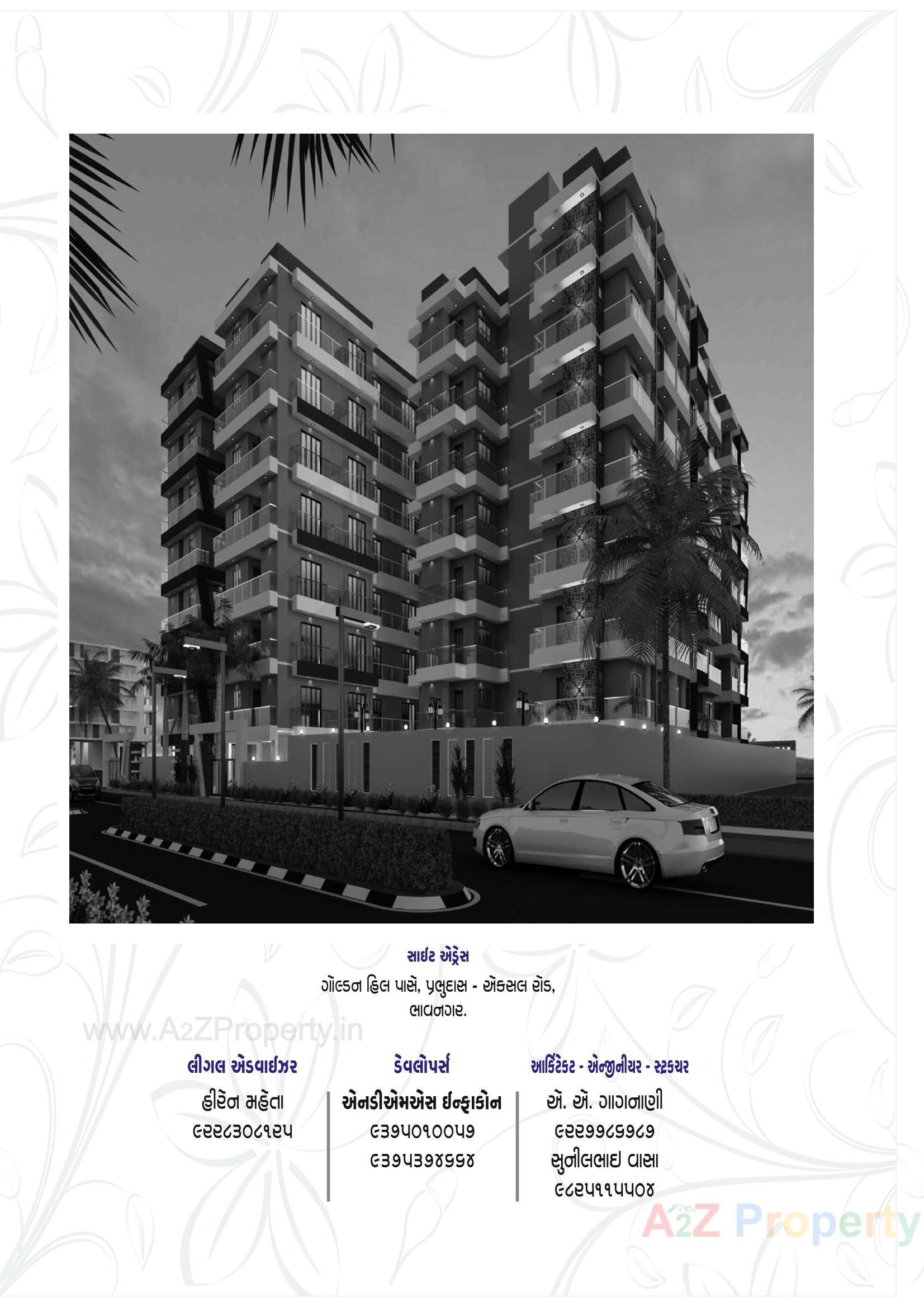 3D Elevation of real estate project Mannat Tower located at Bhavnagar, Bhavnagar, Gujarat