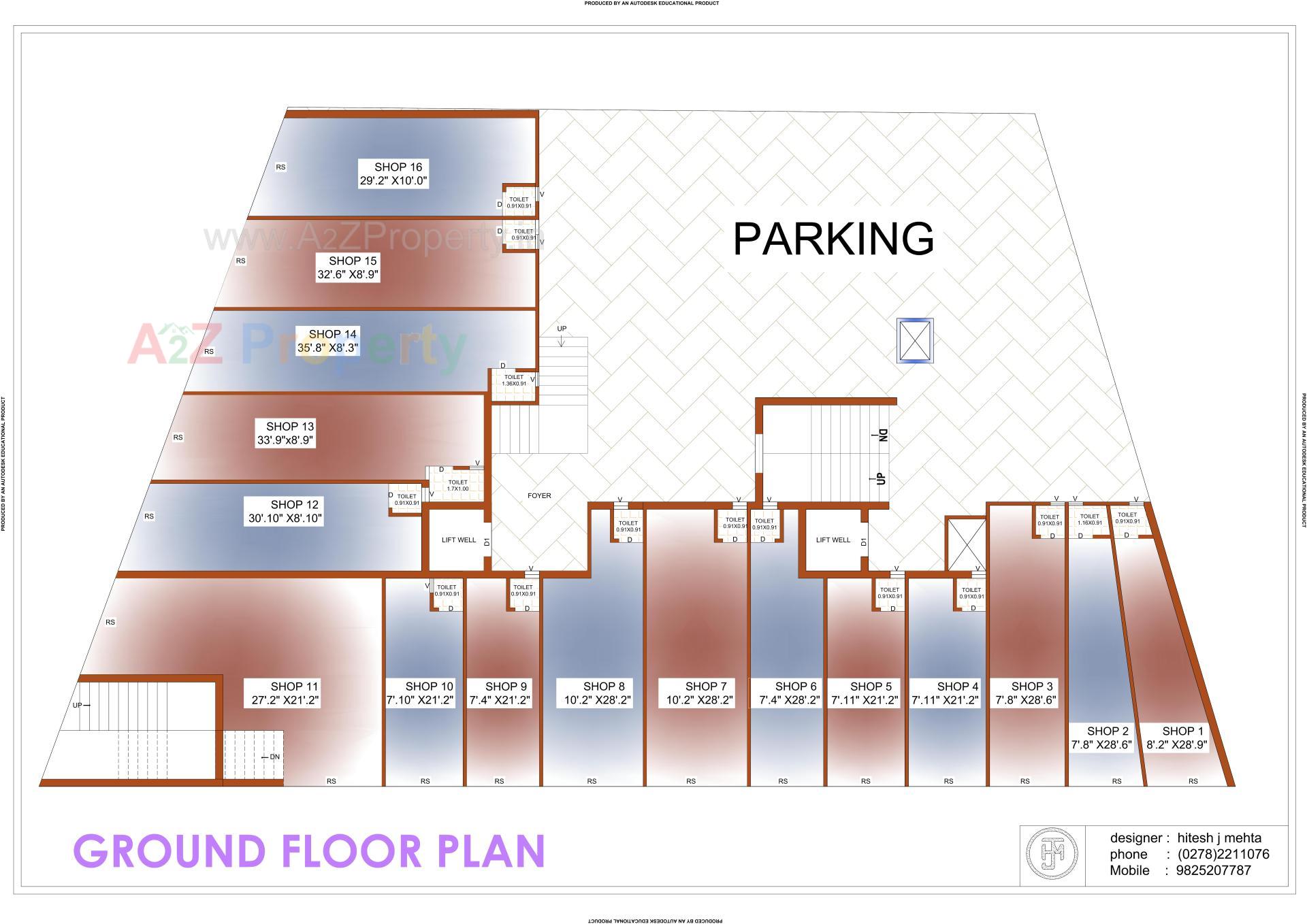 Layout of real estate project Mantresh located at Tarsamiya, Bhavnagar, Gujarat