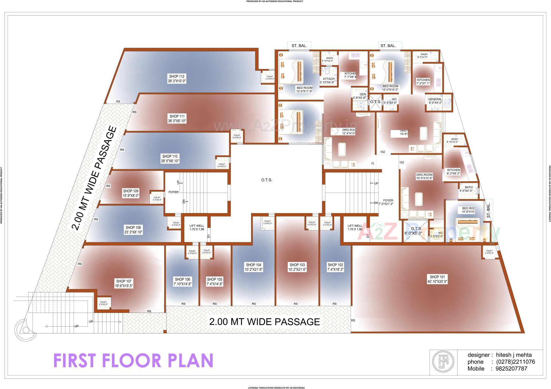 Layout of real estate project Mantresh located at Tarsamiya, Bhavnagar, Gujarat