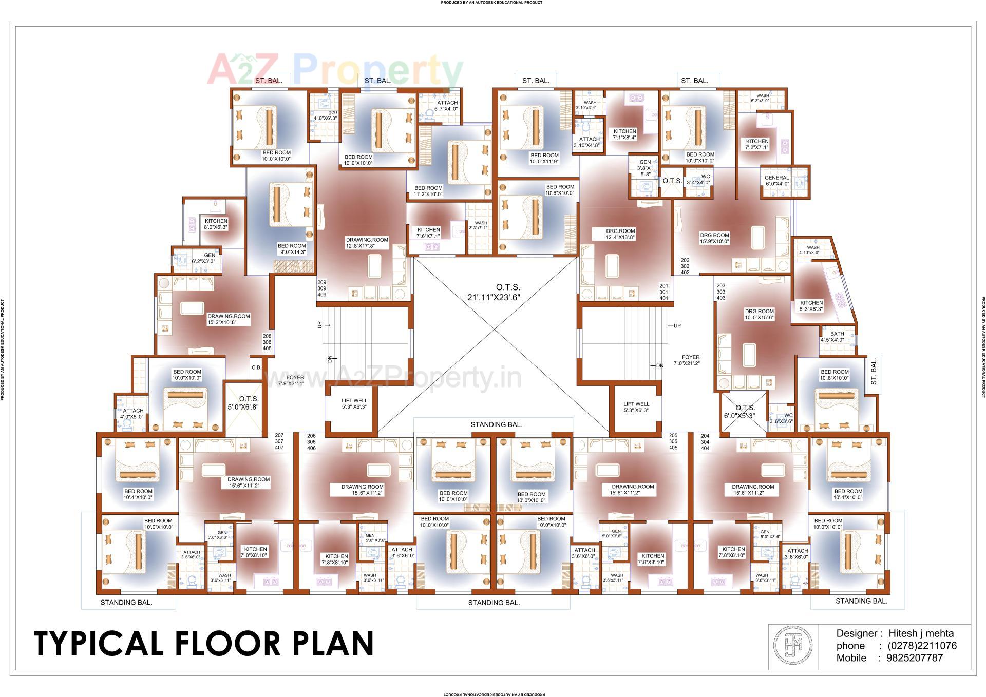 Layout of real estate project Mantresh located at Tarsamiya, Bhavnagar, Gujarat