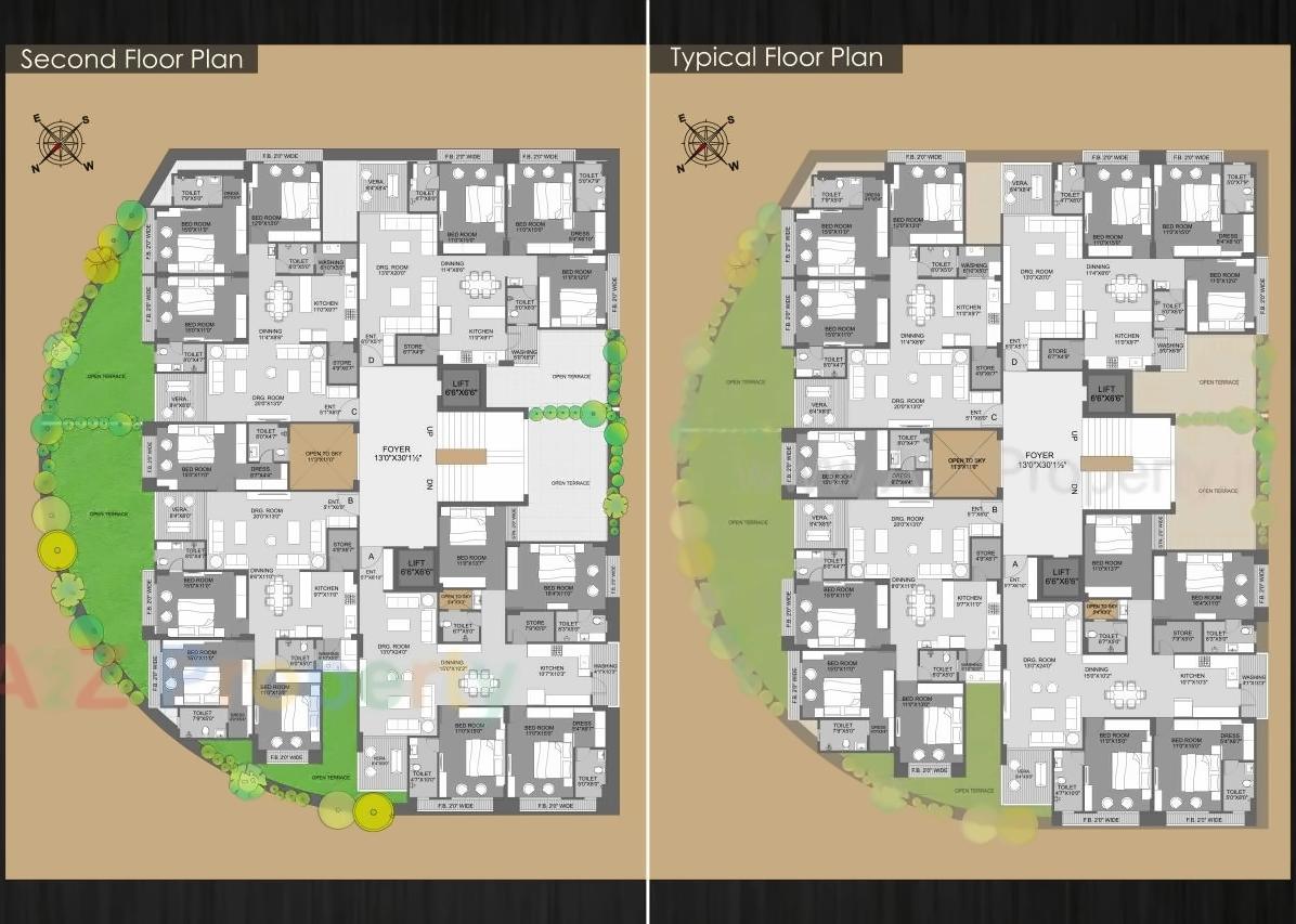 Layout of real estate project Marina Height located at Bhavnagar, Bhavnagar, Gujarat