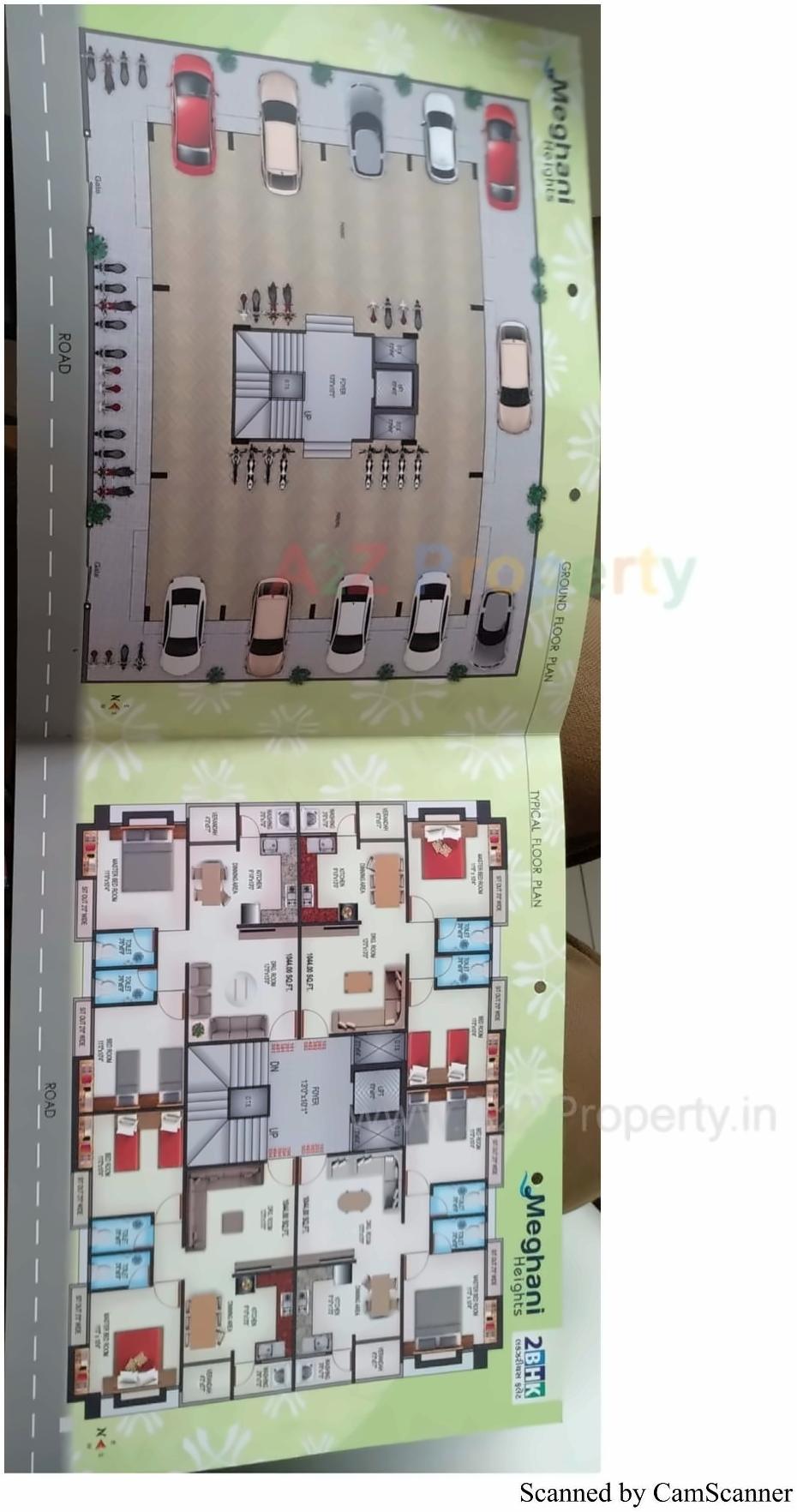 Layout of real estate project Meghani Heights located at Bhavnagar, Bhavnagar, Gujarat