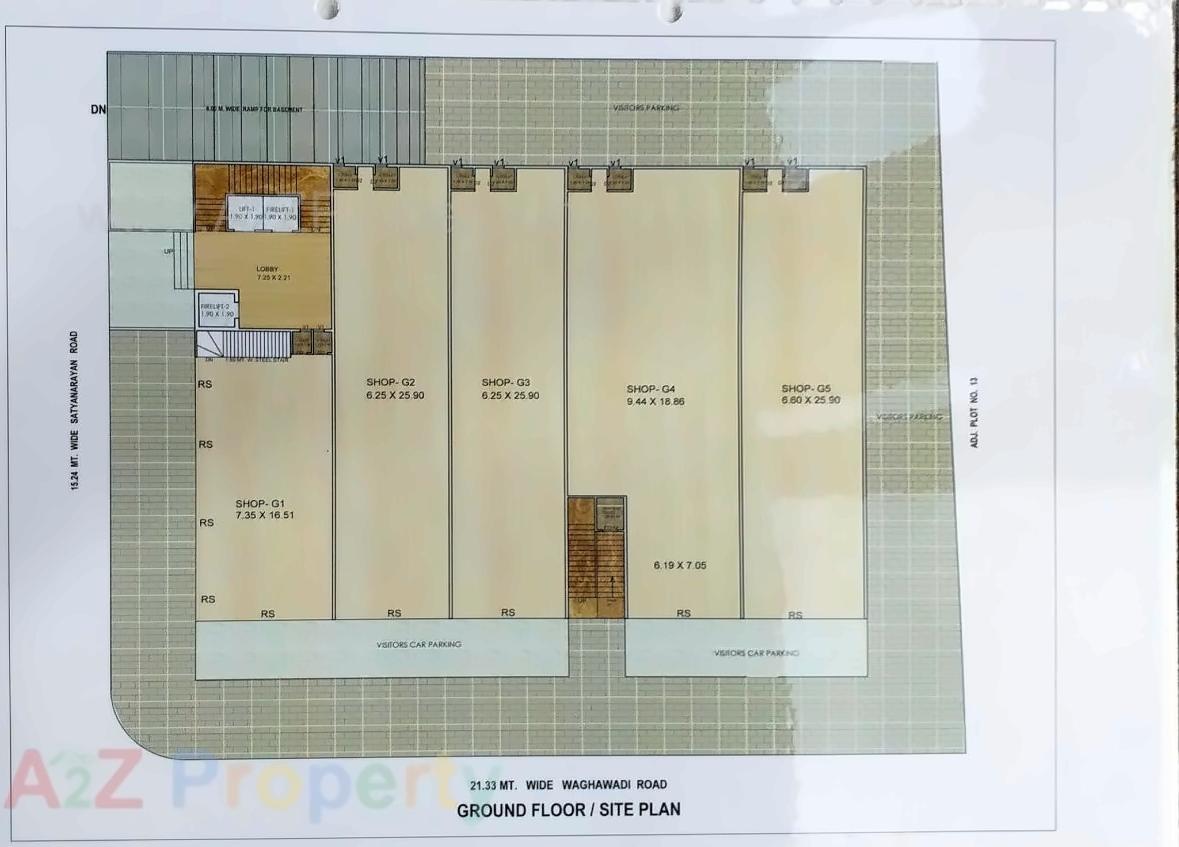 Layout of real estate project Meridian Square located at City, Bhavnagar, Gujarat