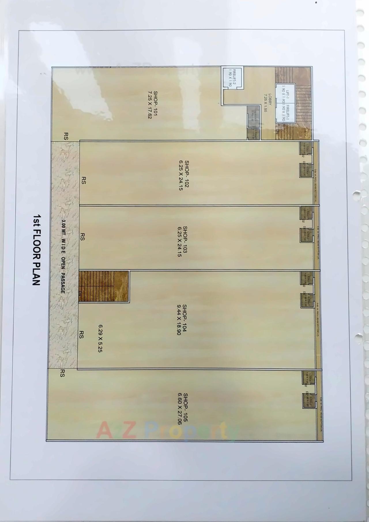 Layout of real estate project Meridian Square located at City, Bhavnagar, Gujarat