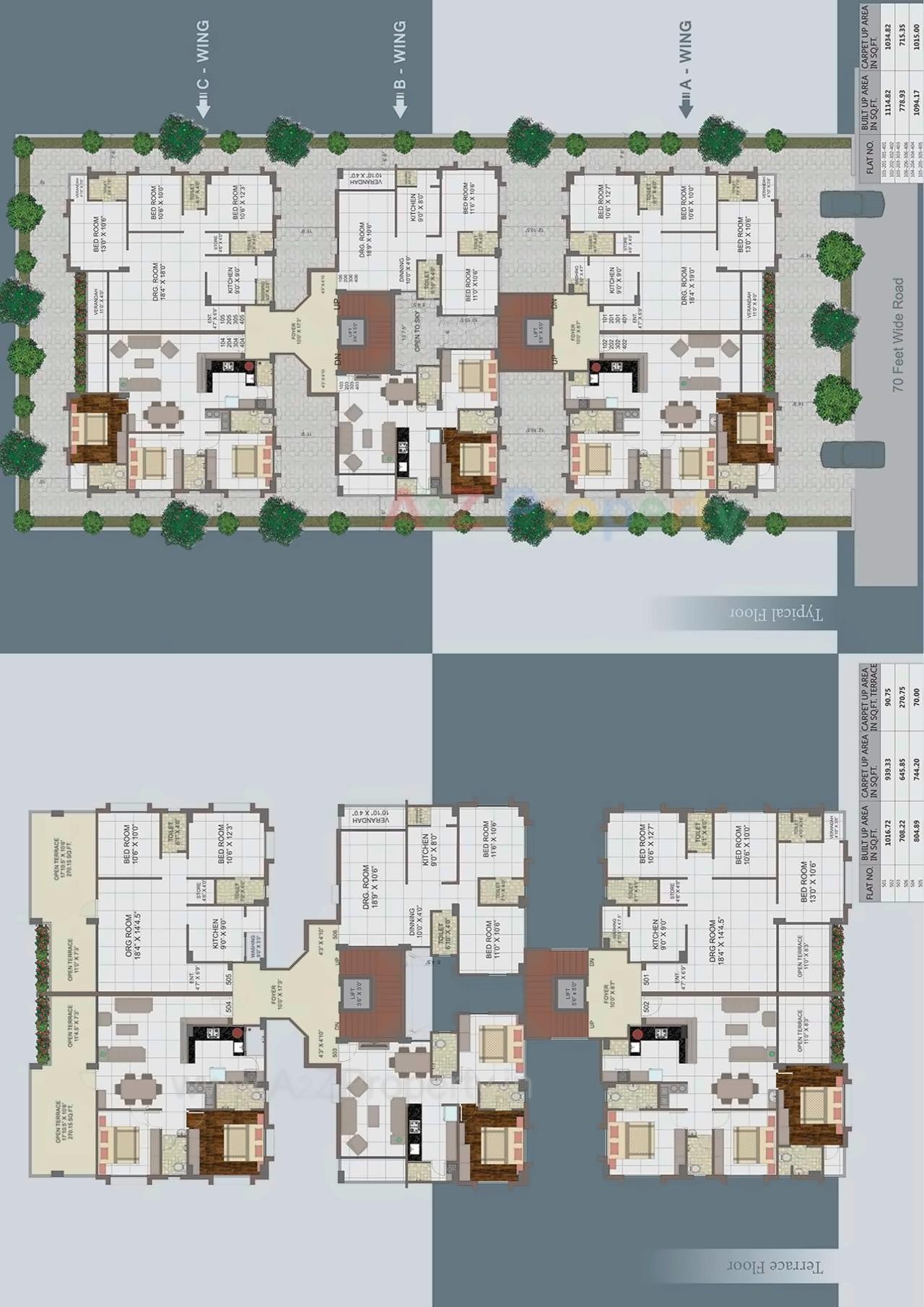 Layout of real estate project Olive located at Bhavnagar, Bhavnagar, Gujarat