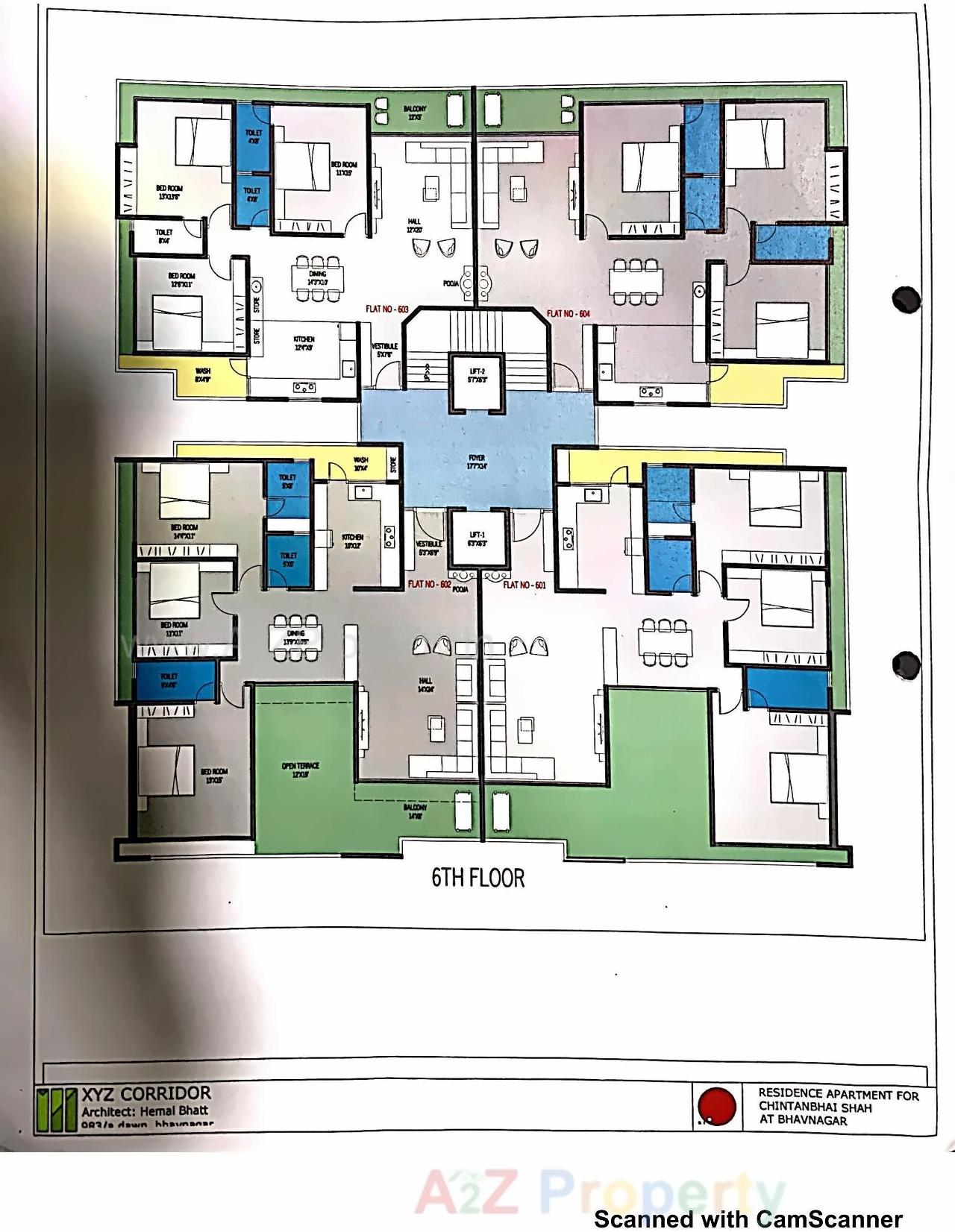 Layout of real estate project Opera Skyline located at Krushnanagar, Bhavnagar, Gujarat