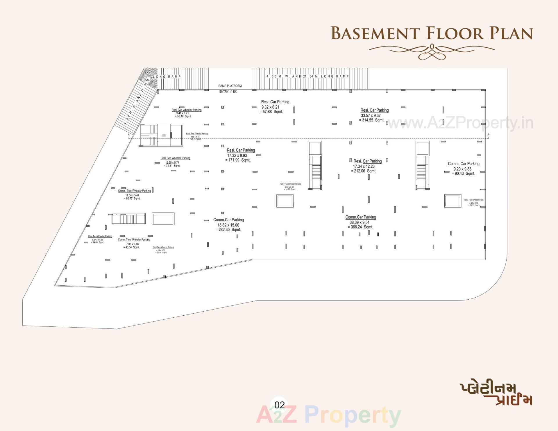 Layout of real estate project Platinum Prime located at Adhewada, Bhavnagar, Gujarat