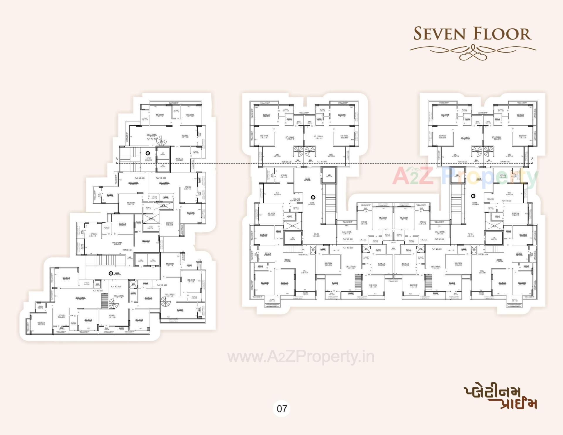 Layout of real estate project Platinum Prime located at Adhewada, Bhavnagar, Gujarat