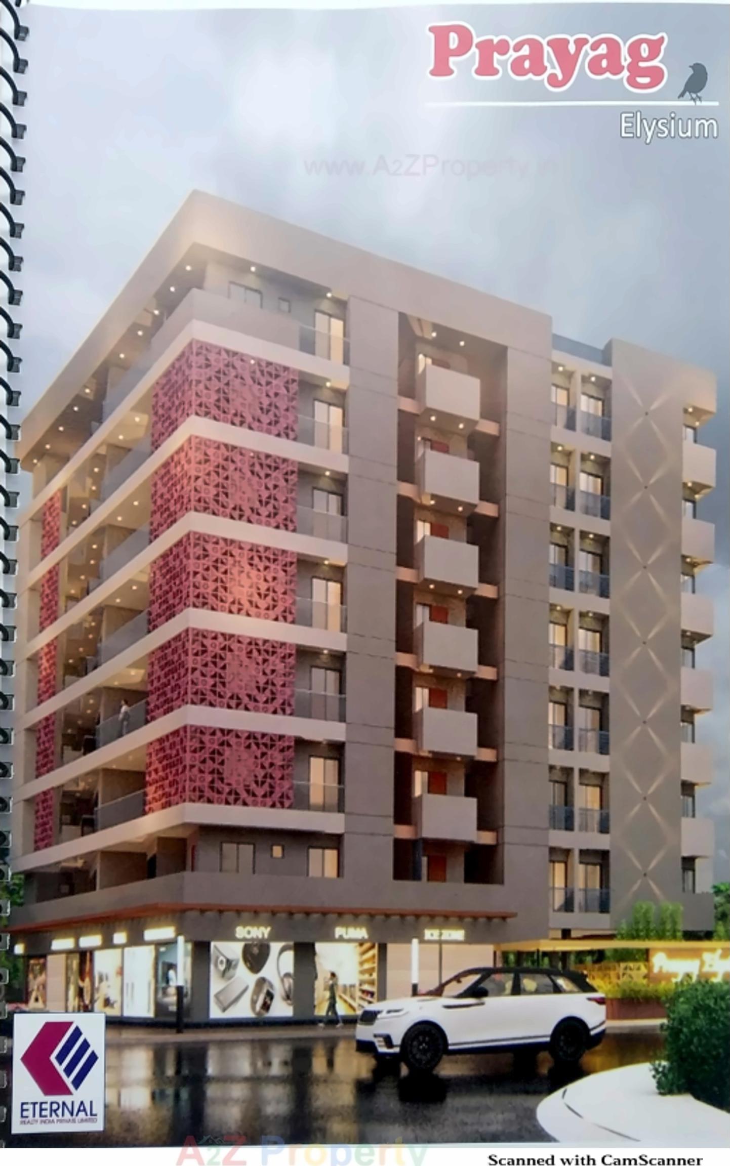 3D Elevation of real estate project Prayag Elysium located at Adhewada, Bhavnagar, Gujarat