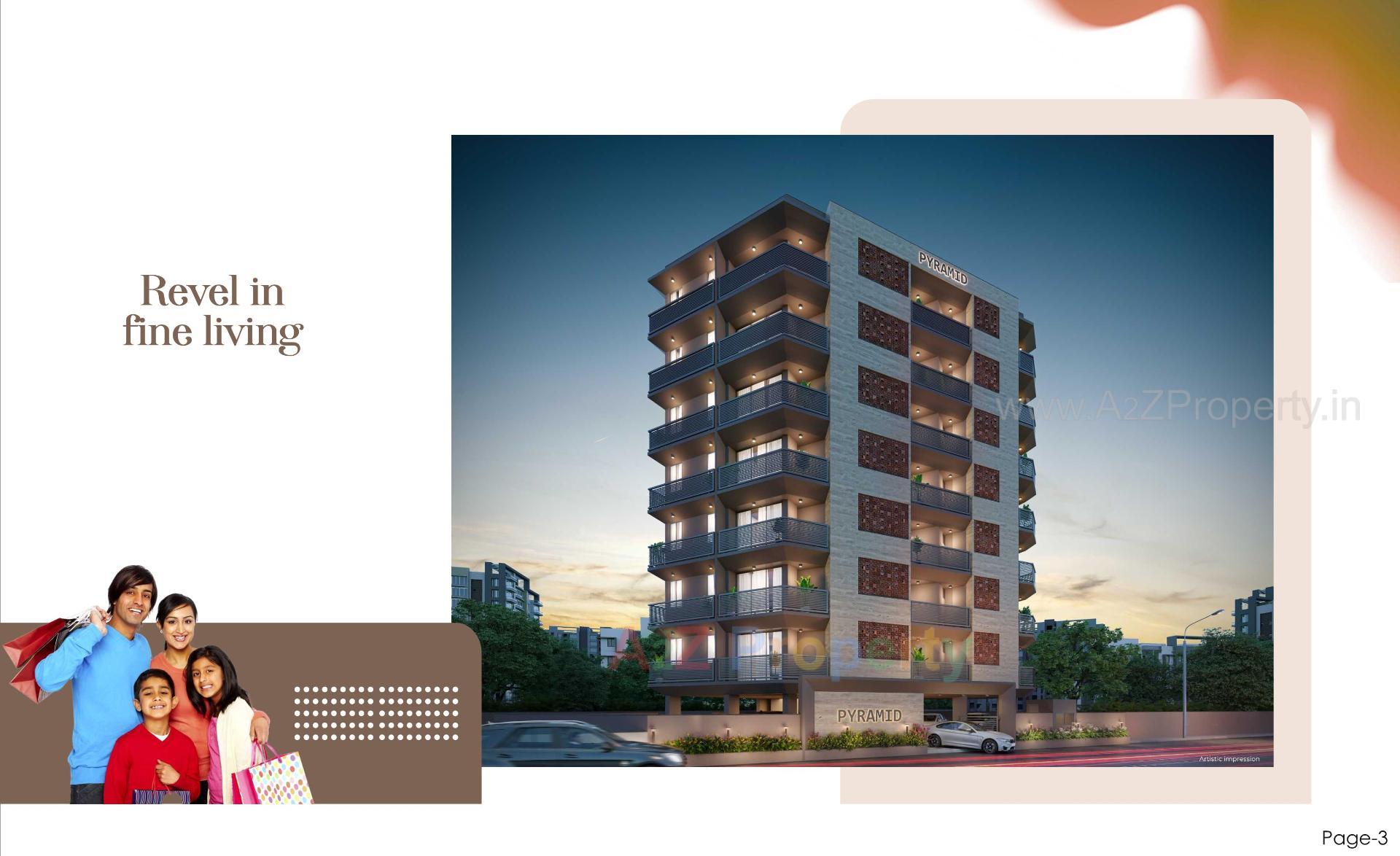 3D Elevation of real estate project Pyramid located at Bhavnagar, Bhavnagar, Gujarat