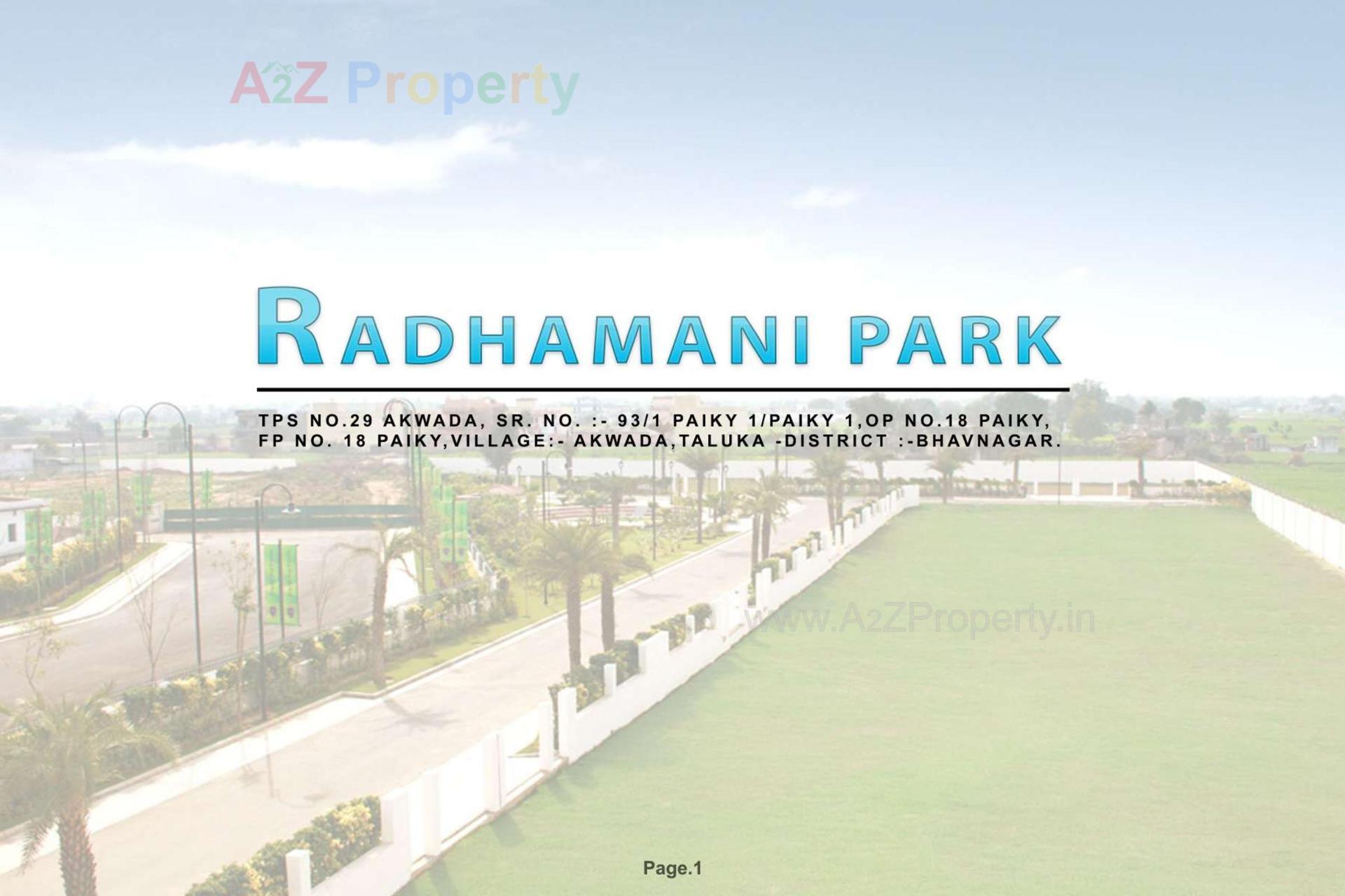  of real estate project Radha Mani Park located at Akwada, Bhavnagar, Gujarat