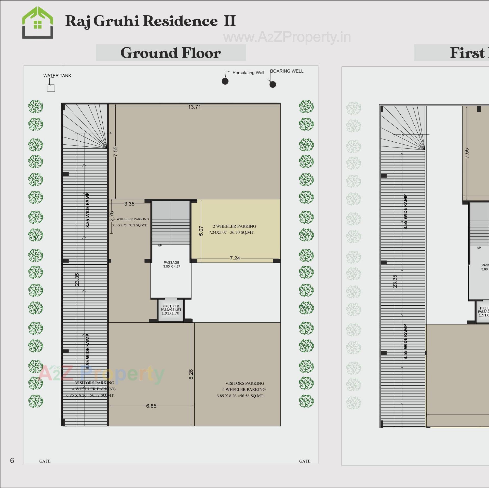 Layout of real estate project Raj Gruhi Residence Ii located at Bhavnagar, Bhavnagar, Gujarat