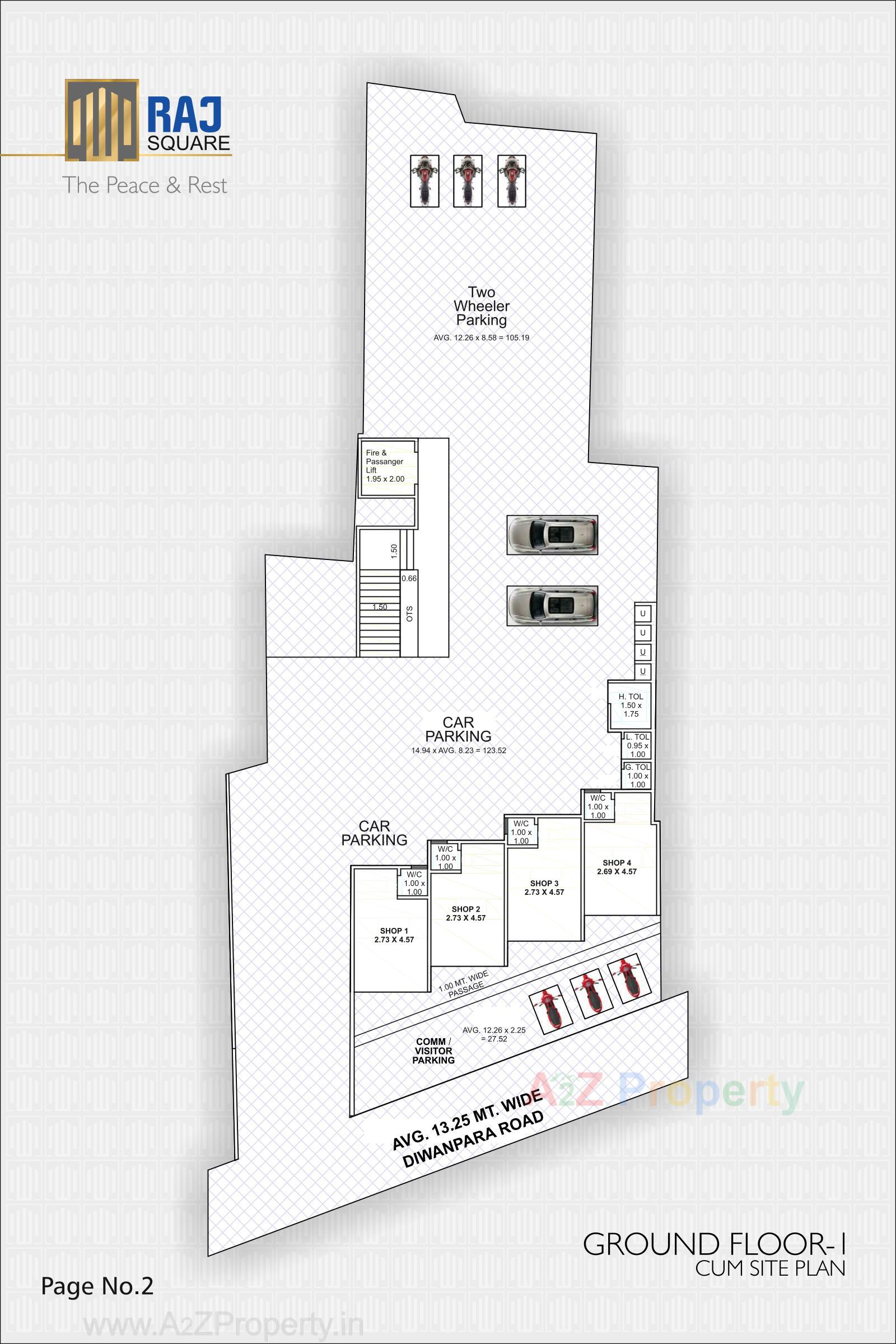 Layout of real estate project Raj Square located at Bhavnagar, Bhavnagar, Gujarat