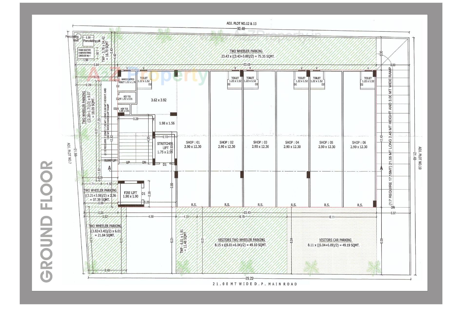 Layout of real estate project Ram Avenue located at Bhavnagar, Bhavnagar, Gujarat