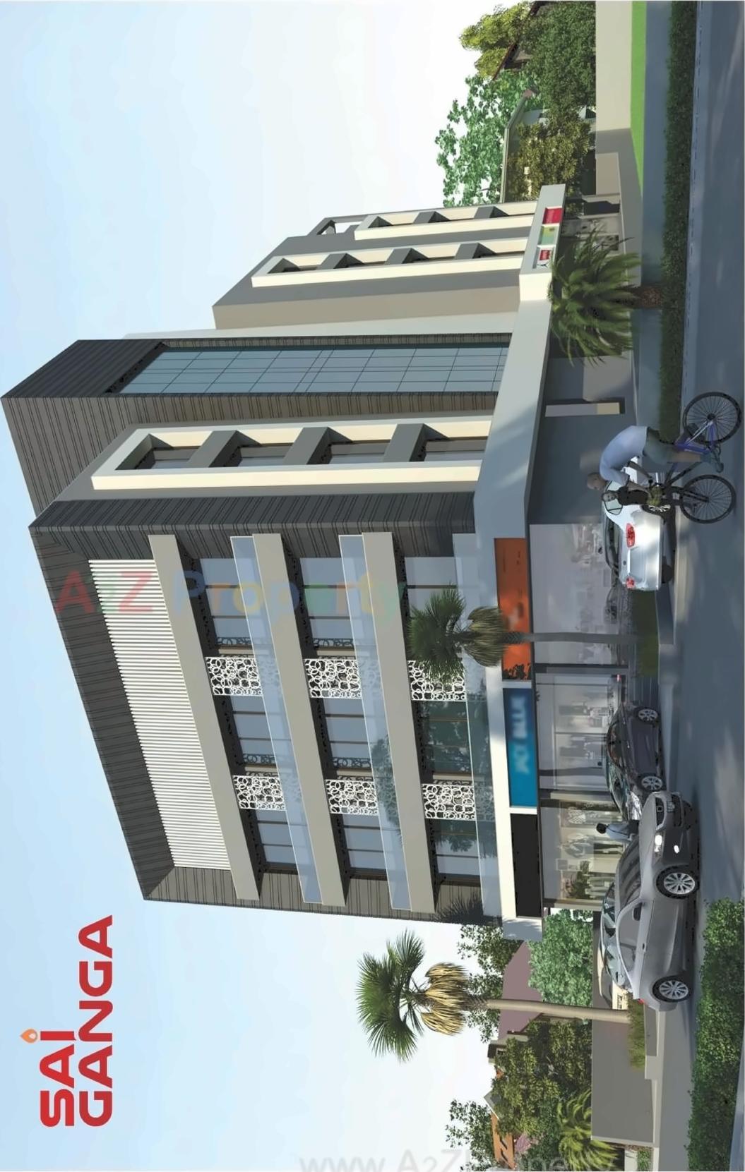 3D Elevation of real estate project Sai Ganga located at Kalabha-road, Bhavnagar, Gujarat