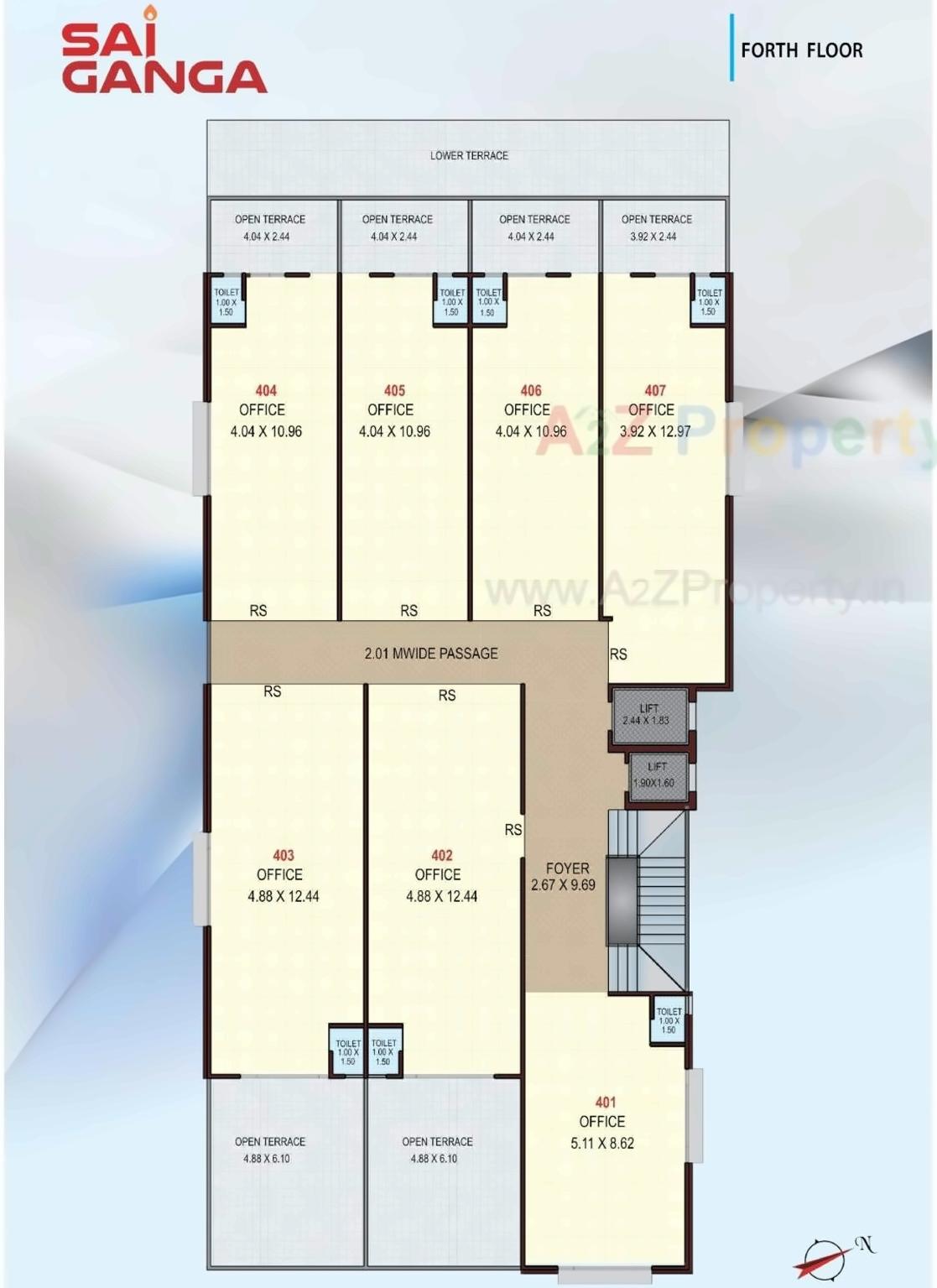 Layout of real estate project Sai Ganga located at Kalabha-road, Bhavnagar, Gujarat