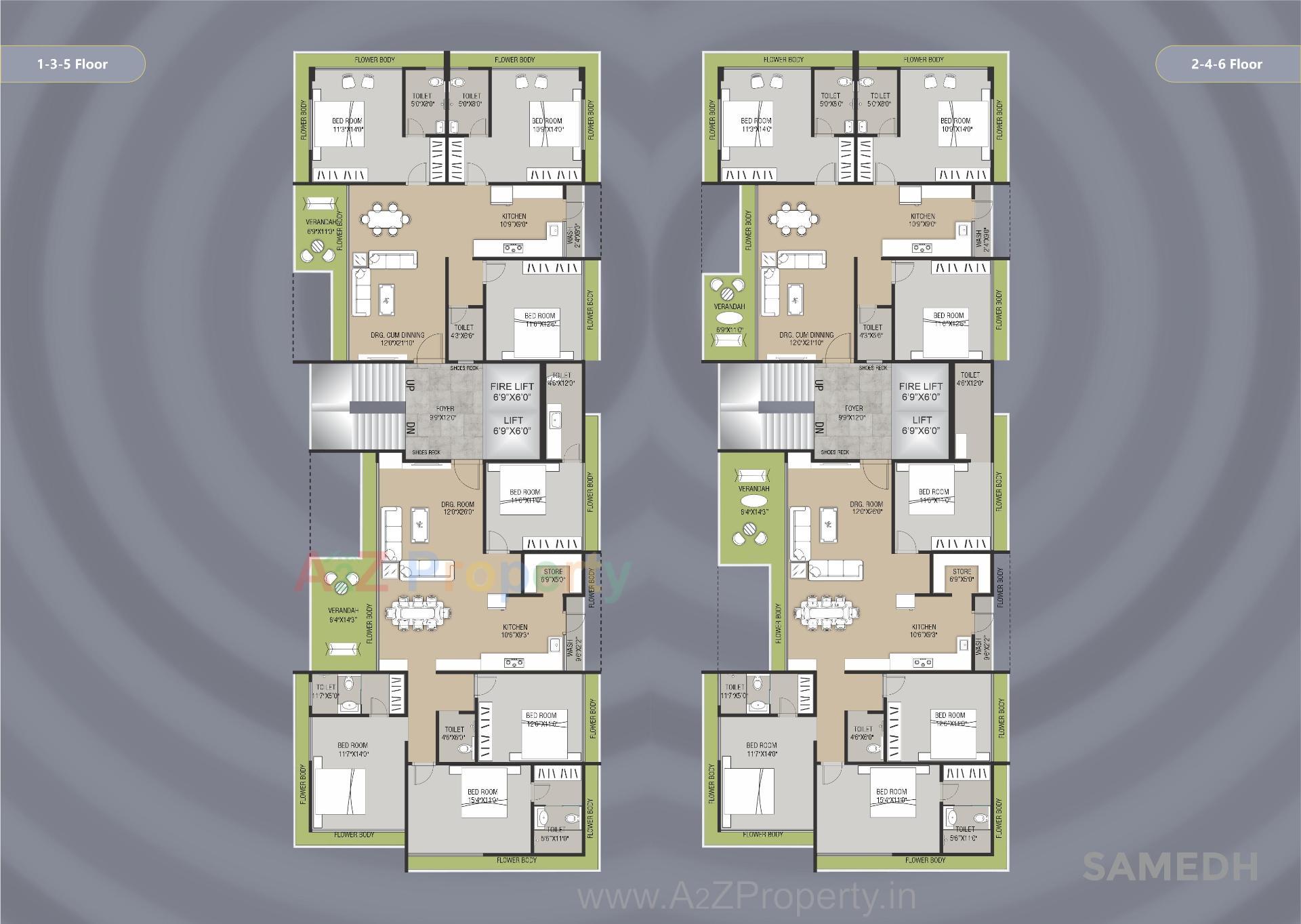 Layout of real estate project Samedh located at Bhavnagar, Bhavnagar, Gujarat