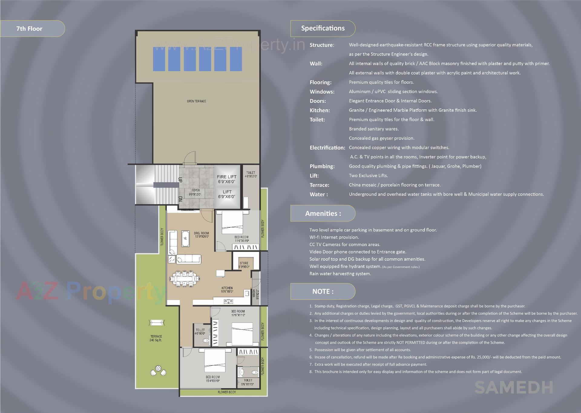 Layout of real estate project Samedh located at Bhavnagar, Bhavnagar, Gujarat