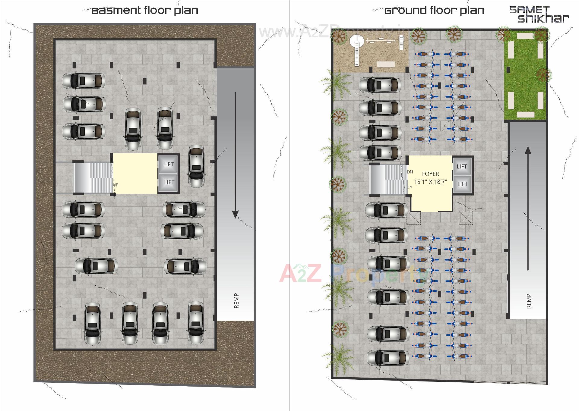 Layout of real estate project Samet Shikhar located at Bhavnagar, Bhavnagar, Gujarat