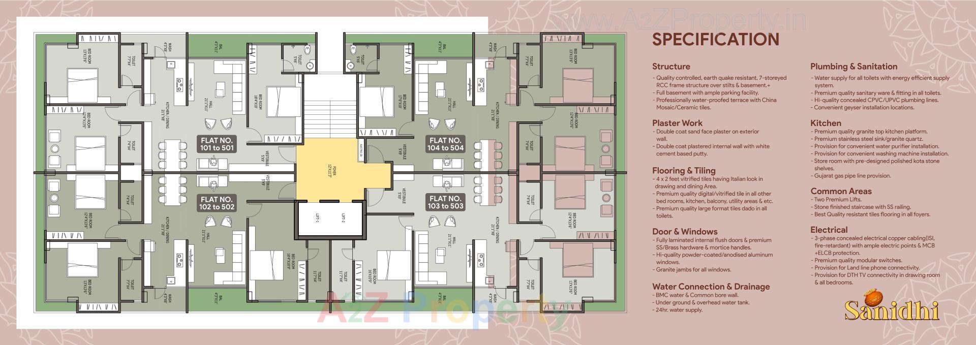 Layout of real estate project Sanidhi located at Bhavnagar, Bhavnagar, Gujarat