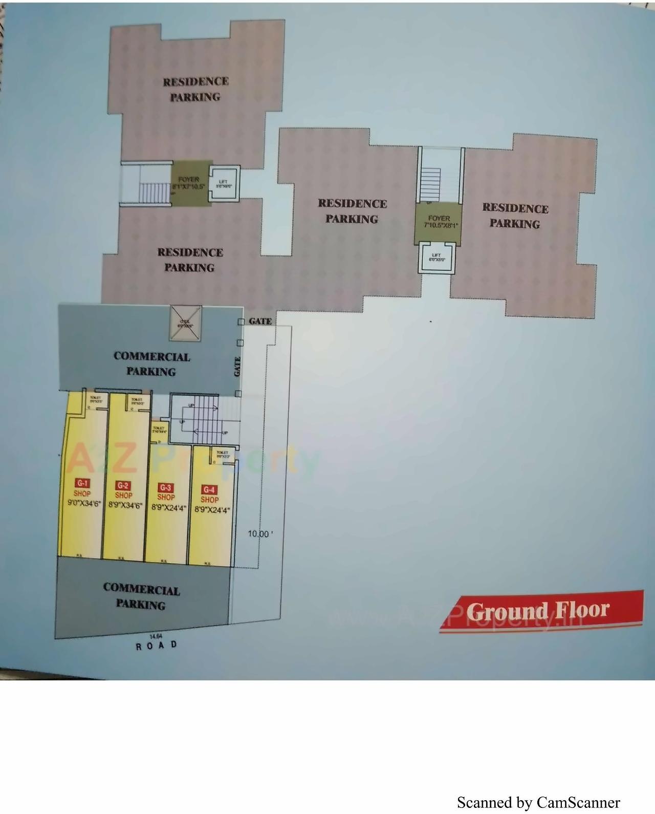 Layout of real estate project Sanket Apartment located at Bhavnagar, Bhavnagar, Gujarat