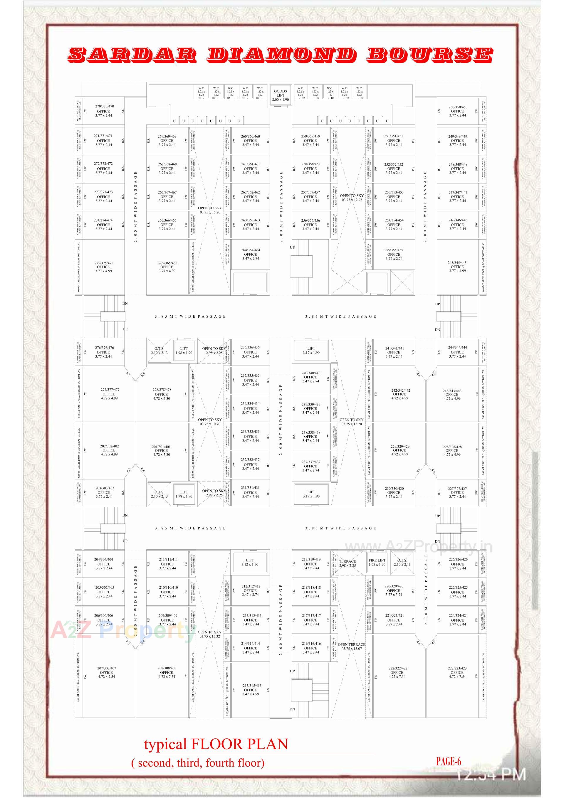 Layout of real estate project Sardar Diamond Bourse located at Bhavnagar, Bhavnagar, Gujarat