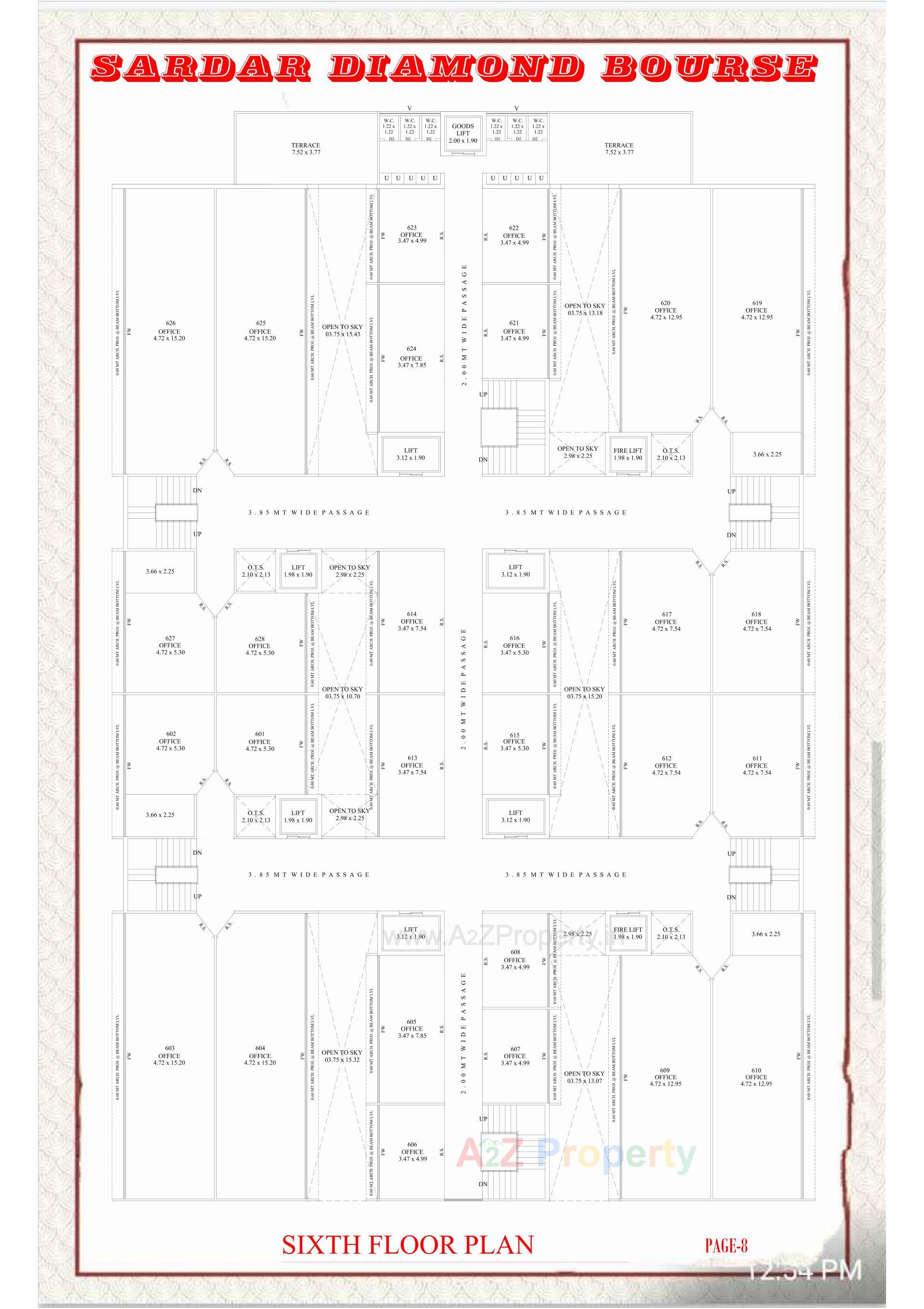 Layout of real estate project Sardar Diamond Bourse located at Bhavnagar, Bhavnagar, Gujarat