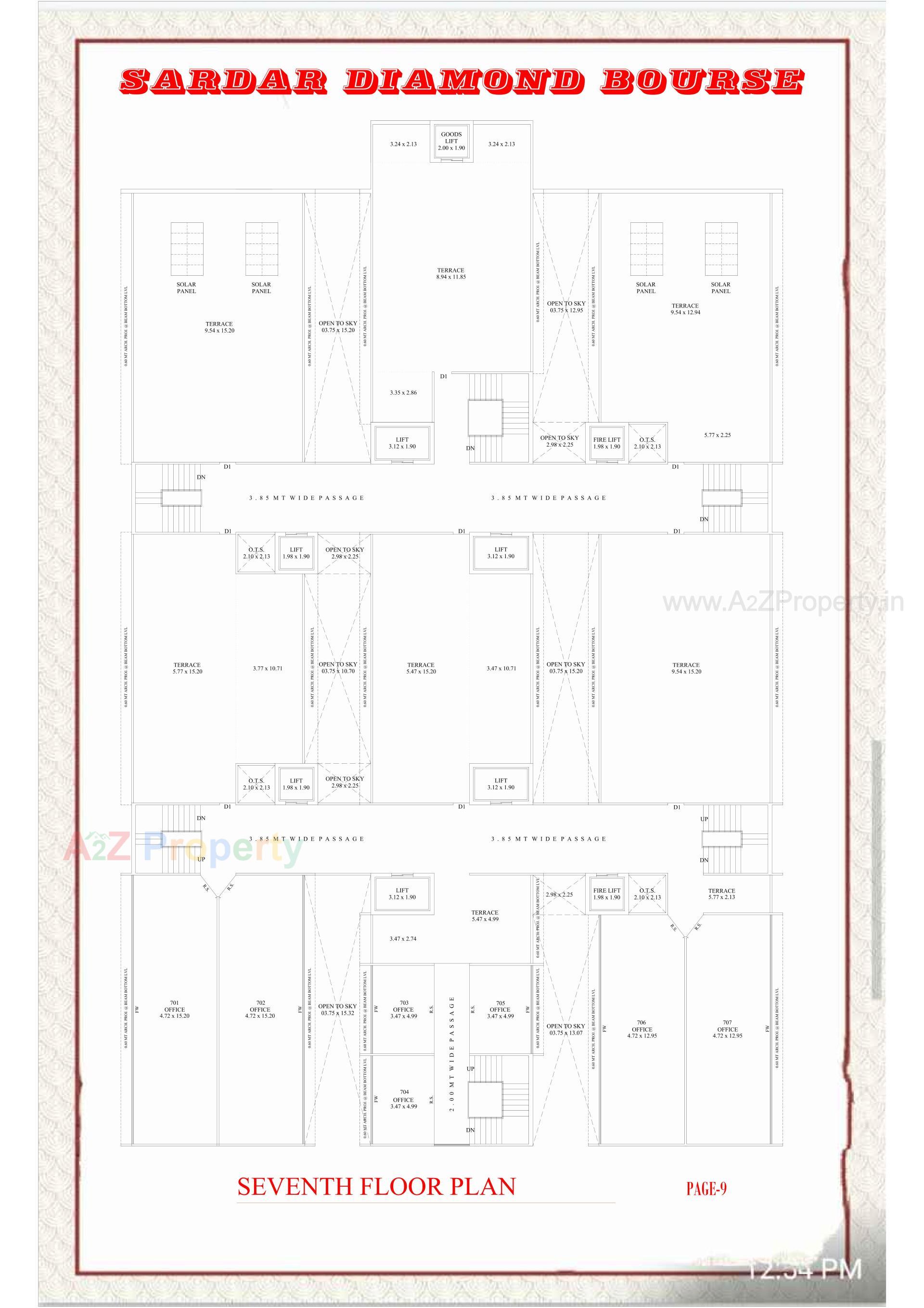 Layout of real estate project Sardar Diamond Bourse located at Bhavnagar, Bhavnagar, Gujarat