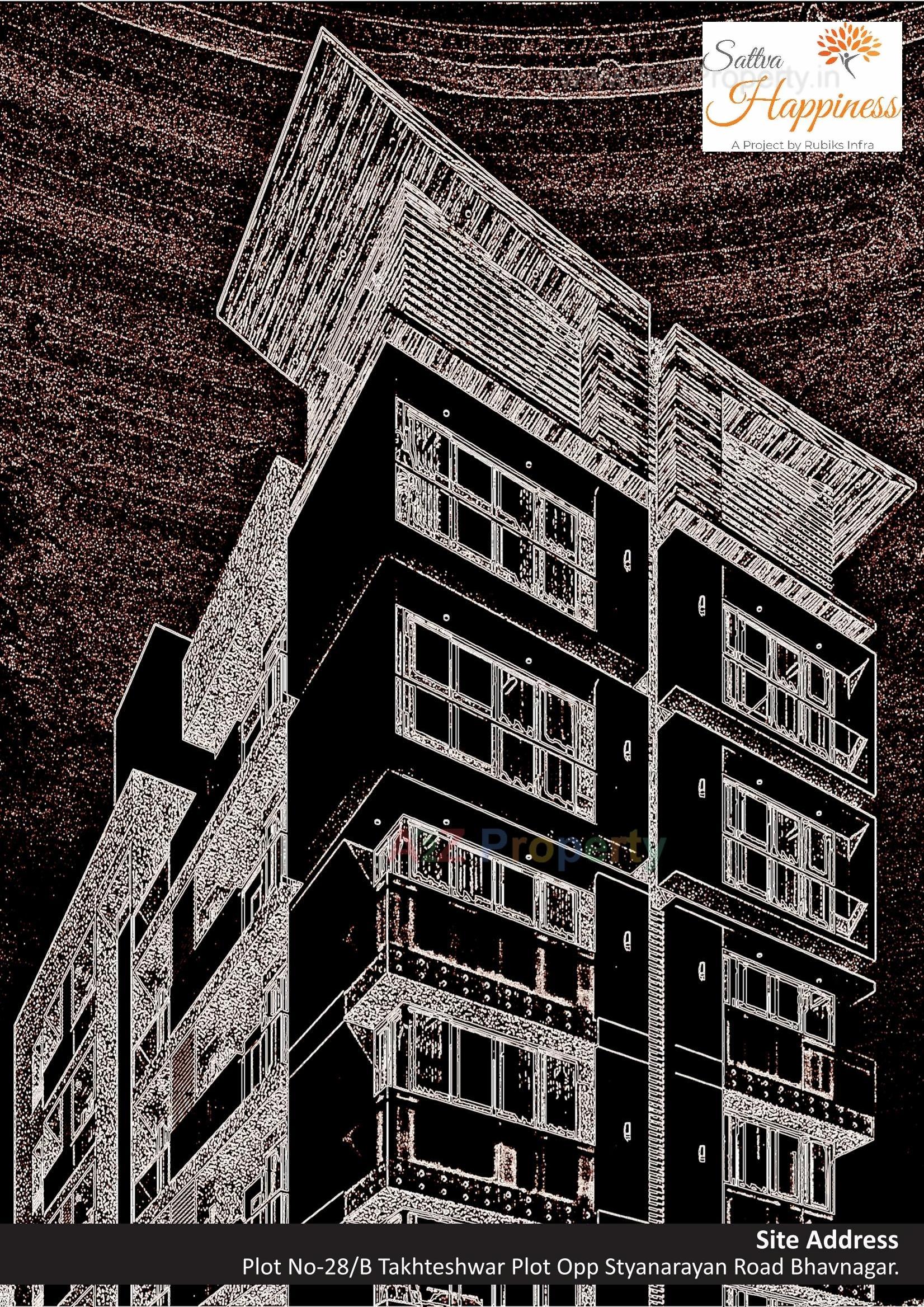 3D Elevation of real estate project Sattva Happiness located at Bhavnagar, Bhavnagar, Gujarat