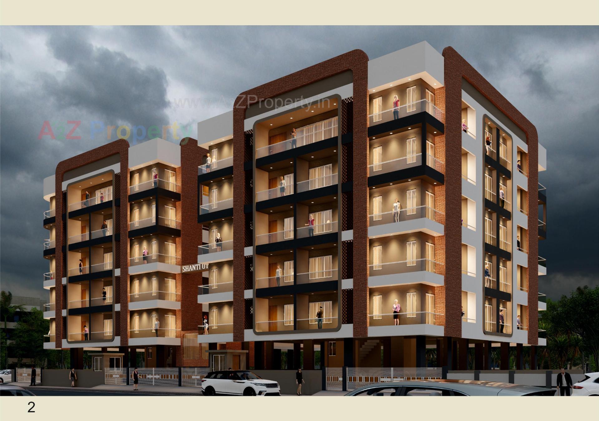 3D Elevation of real estate project Shanti Utsav located at Bhavnagar, Bhavnagar, Gujarat