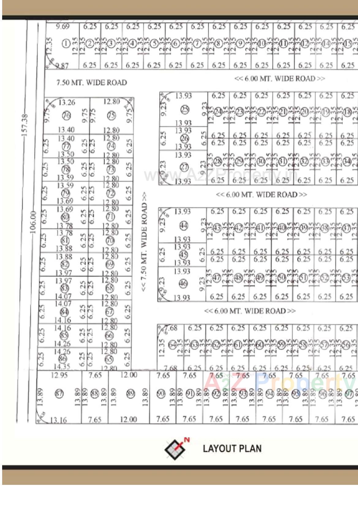 Layout of real estate project Shiv Aradhana located at Tarsamiya, Bhavnagar, Gujarat