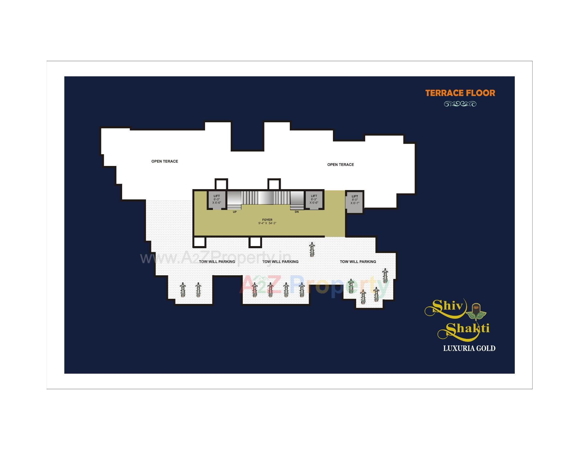 Layout of real estate project Shiv Shakti Luxuria Gold located at Vadva, Bhavnagar, Gujarat