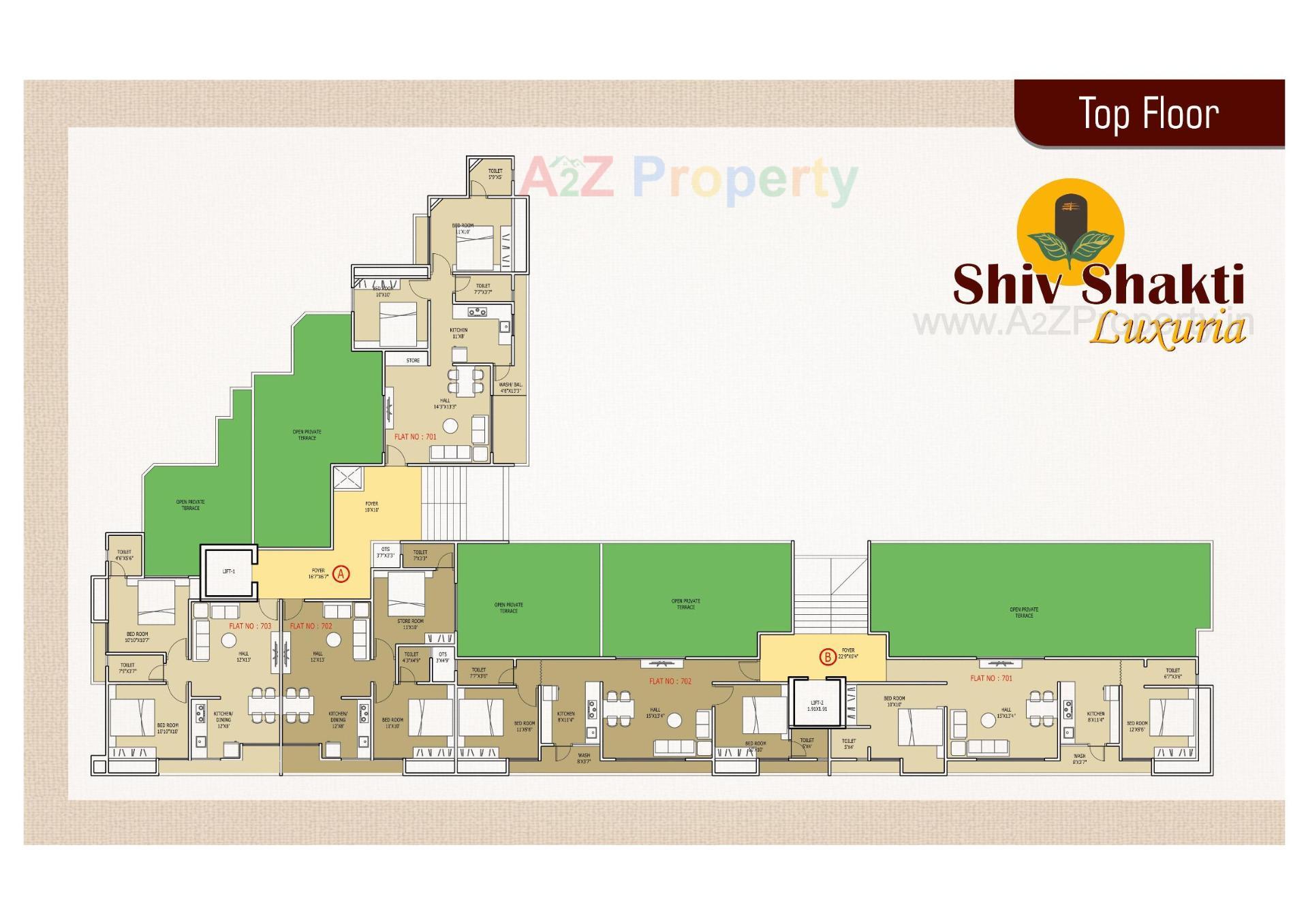 Layout of real estate project Shiv Shakti Luxuria located at Vadva, Bhavnagar, Gujarat