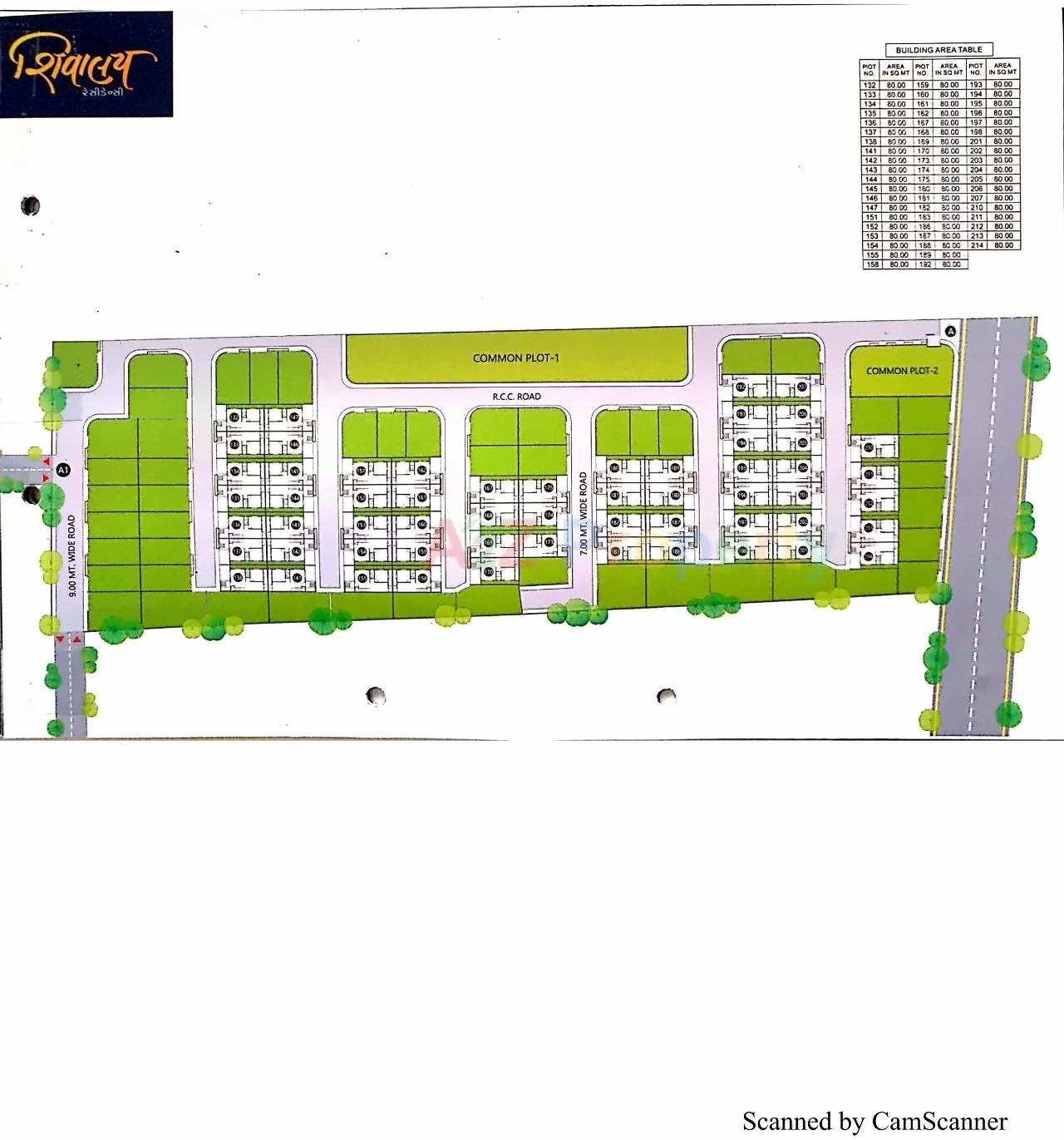 Layout of real estate project Shivalay Residency located at Bhavnagar, Bhavnagar, Gujarat