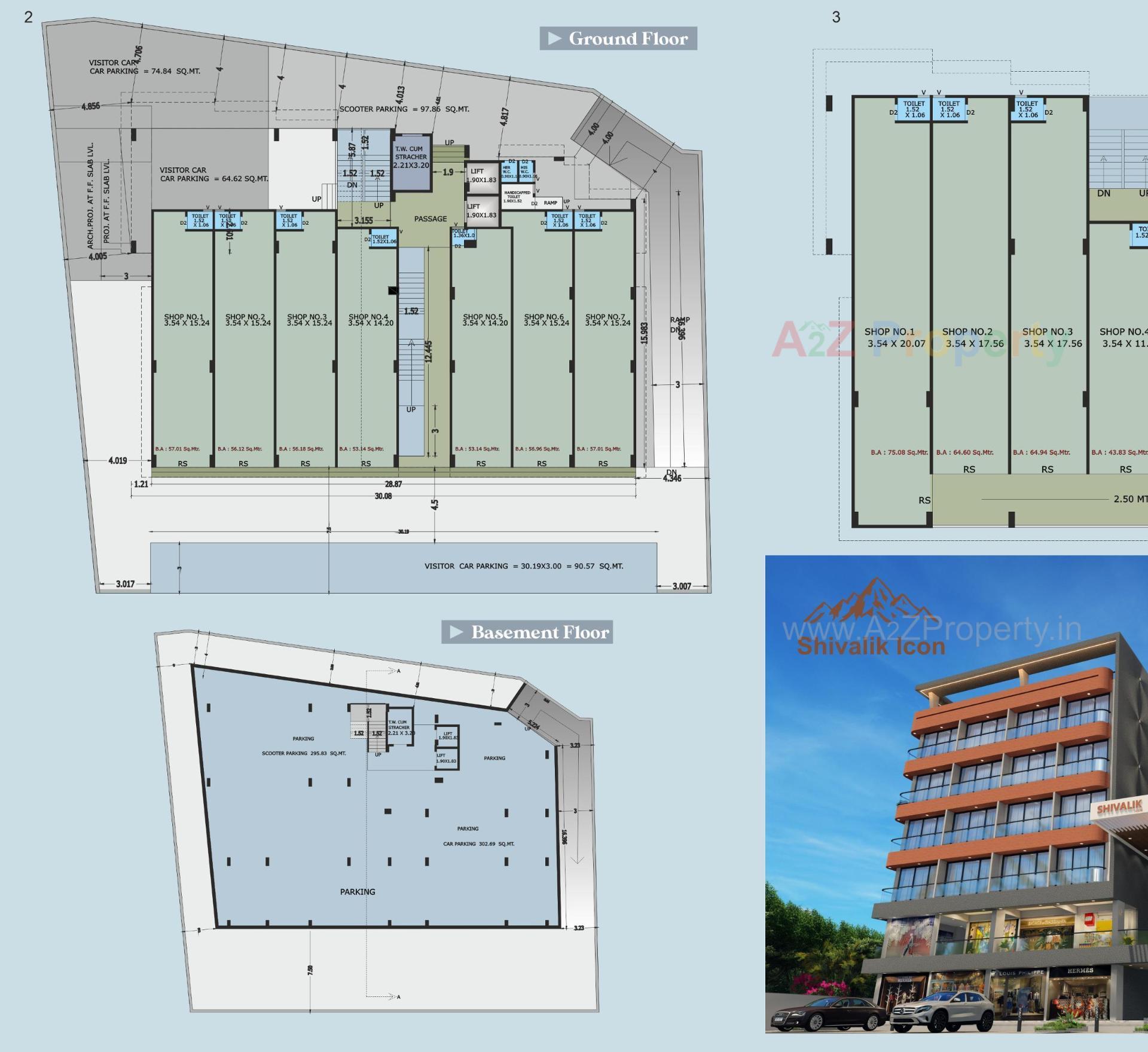Layout of real estate project Shivalik Icon located at Adhewada, Bhavnagar, Gujarat