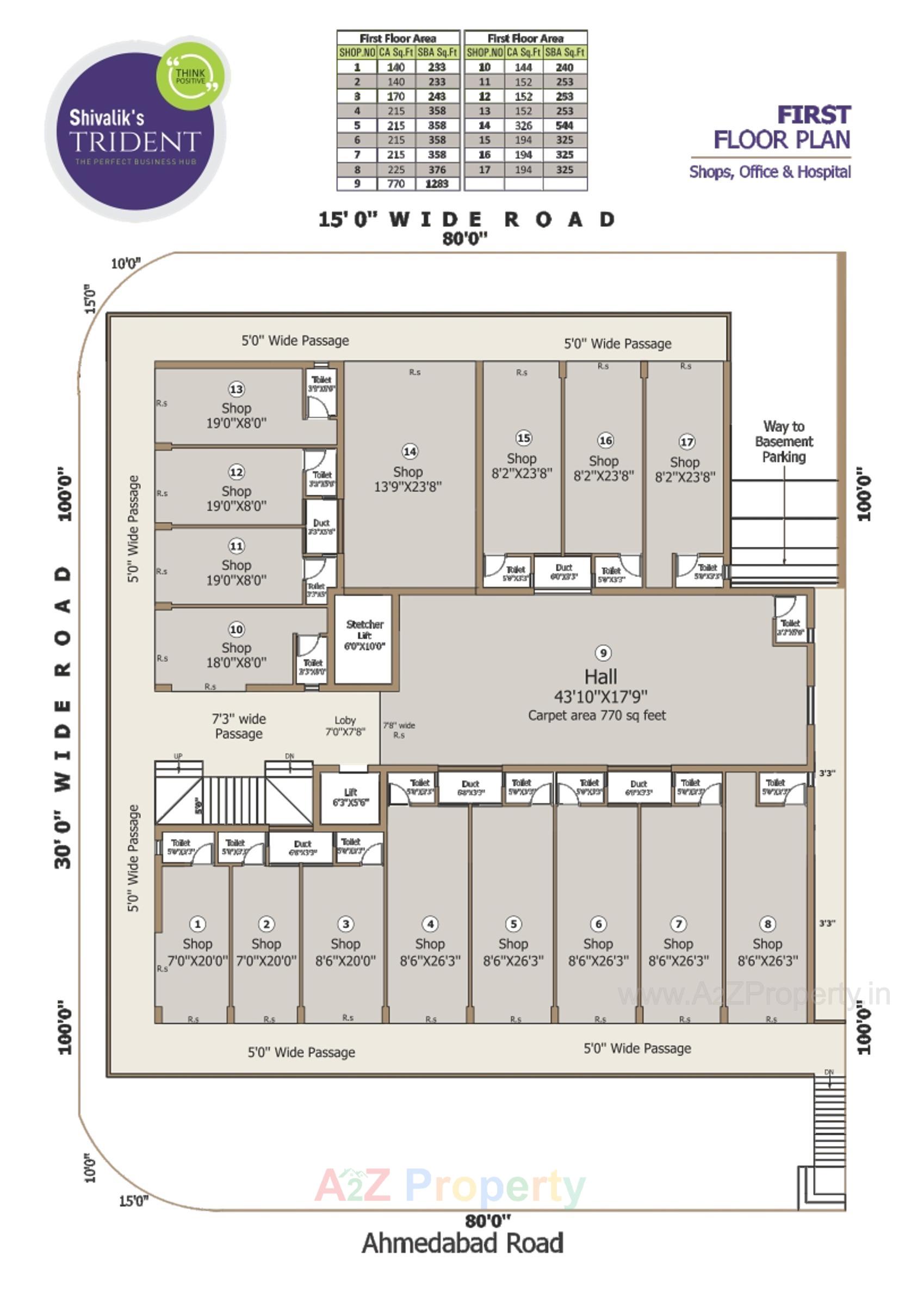 Layout of real estate project Shivalik's Trident located at Sihor, Bhavnagar, Gujarat