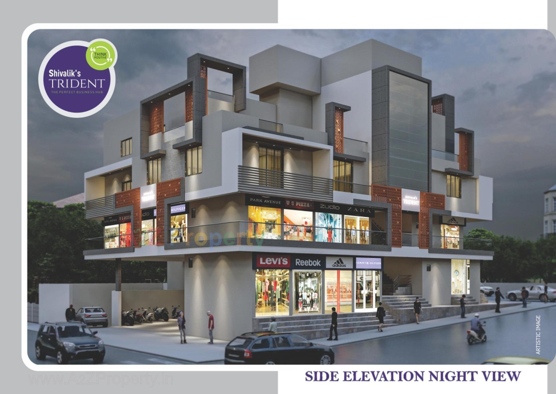 3D Elevation of real estate project Shivalik's Trident located at Sihor, Bhavnagar, Gujarat