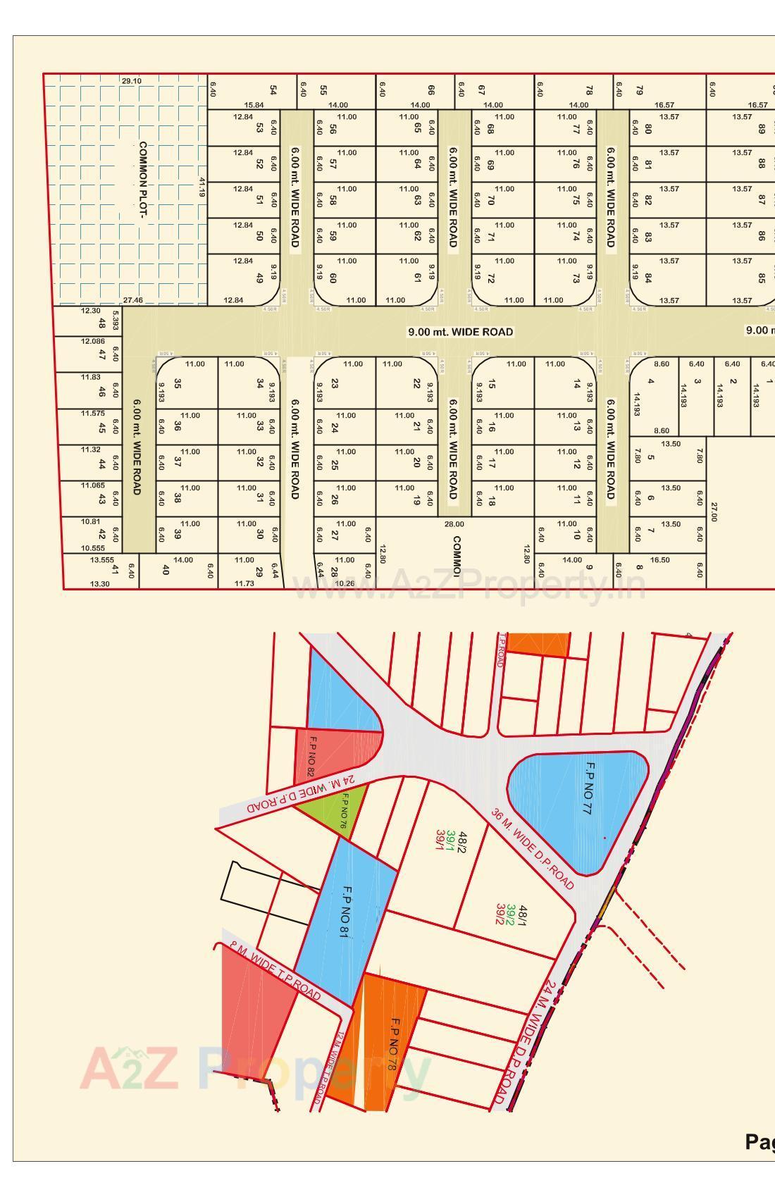 Layout of real estate project Shivanand located at Fulsar, Bhavnagar, Gujarat