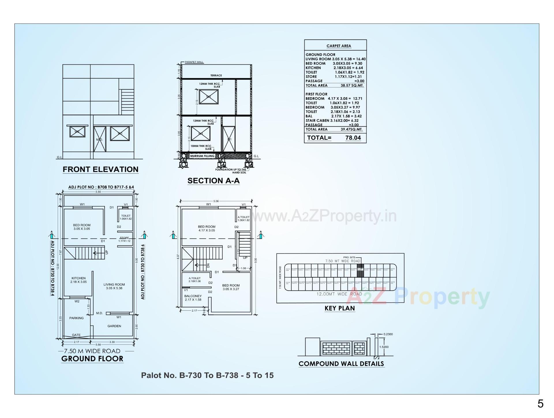 Layout of real estate project Shivay Vila located at Vadva, Bhavnagar, Gujarat