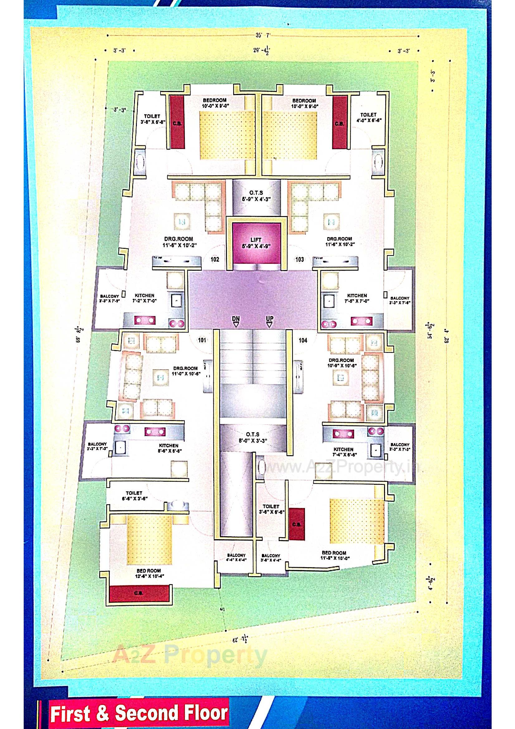 Layout of real estate project Shivdhara Flat located at Vadva, Bhavnagar, Gujarat