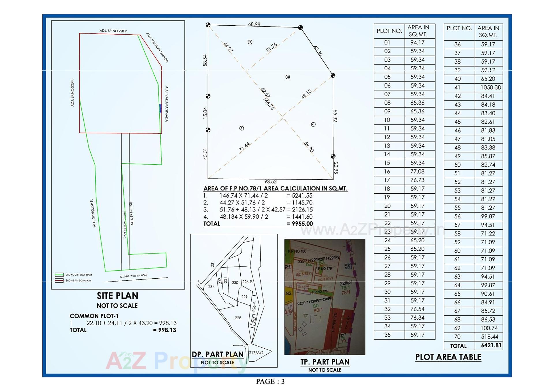 Layout of real estate project Shivoday located at Chitra, Bhavnagar, Gujarat