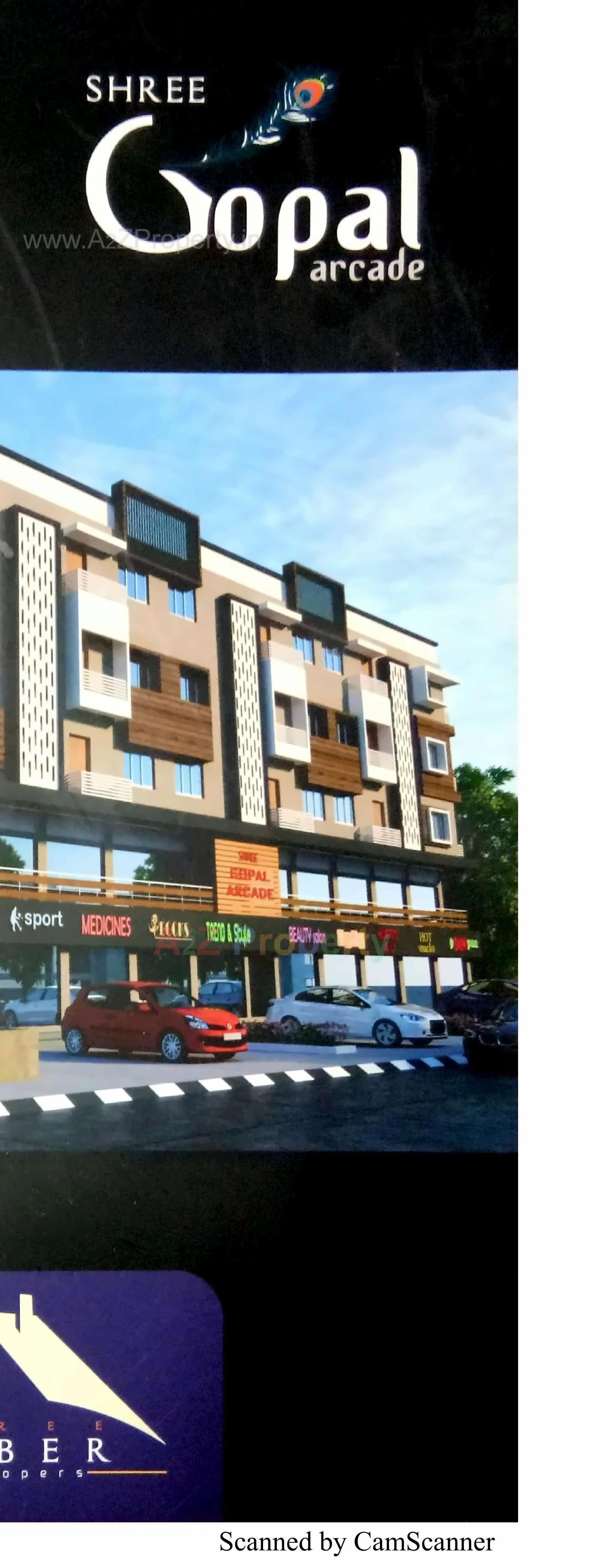 3D Elevation of real estate project Shree Gopal Arcade located at Adhewada, Bhavnagar, Gujarat