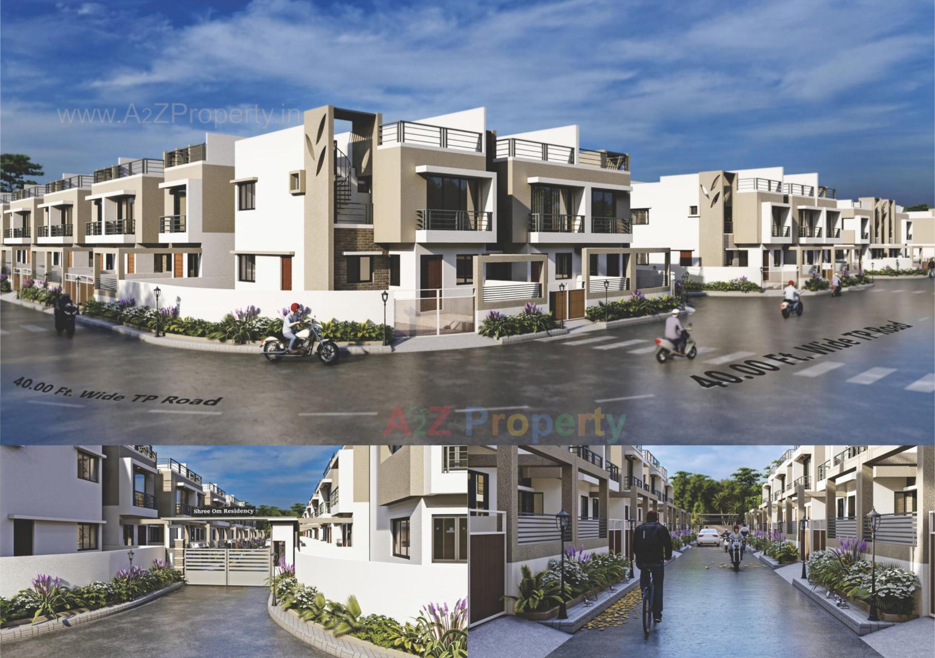 3D Elevation of real estate project Shree Om Residency located at Tarsamiya, Bhavnagar, Gujarat